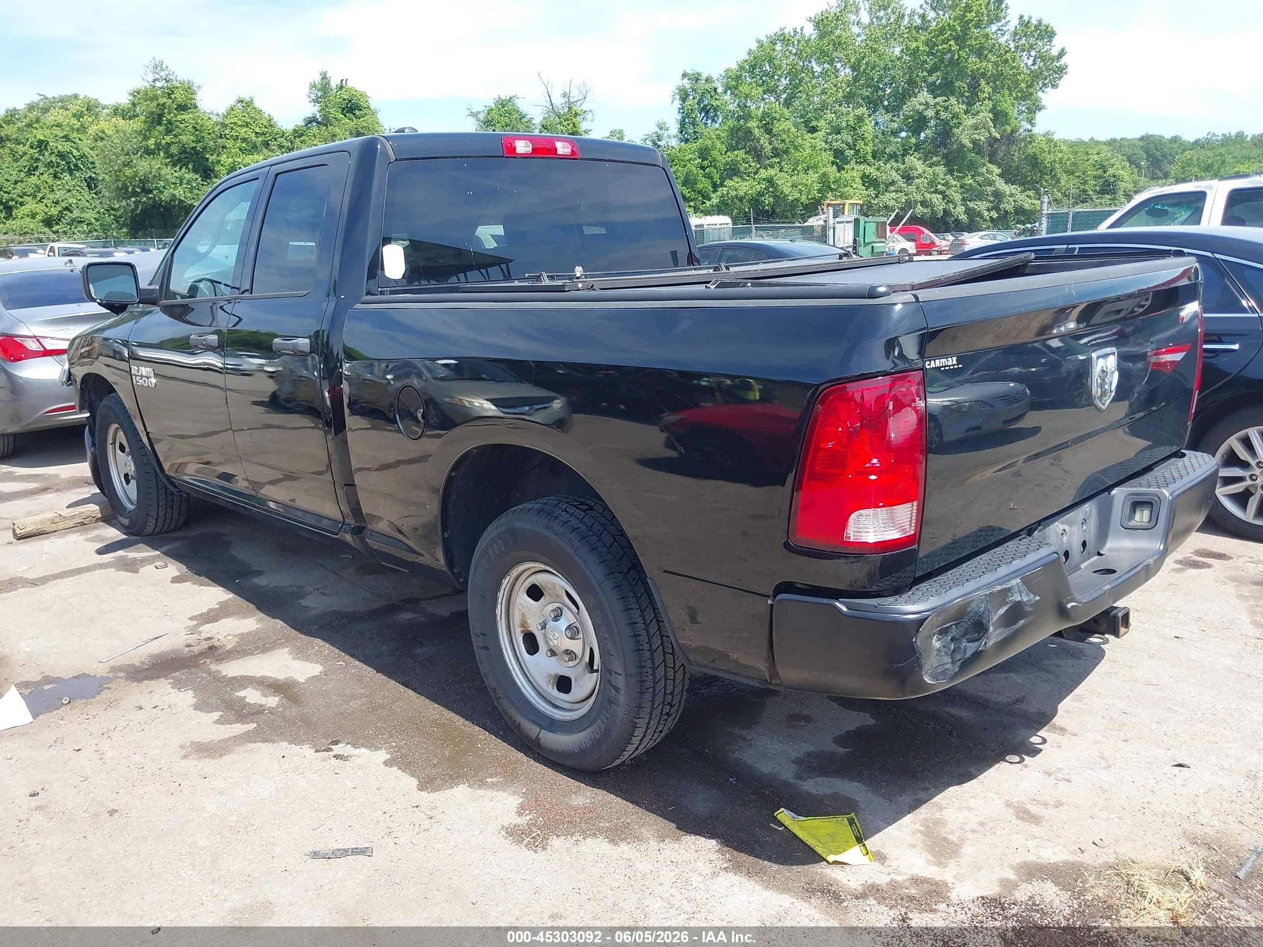 2014 Ram 1500 Tradesman Black vin: 1C6RR6FG3ES128501