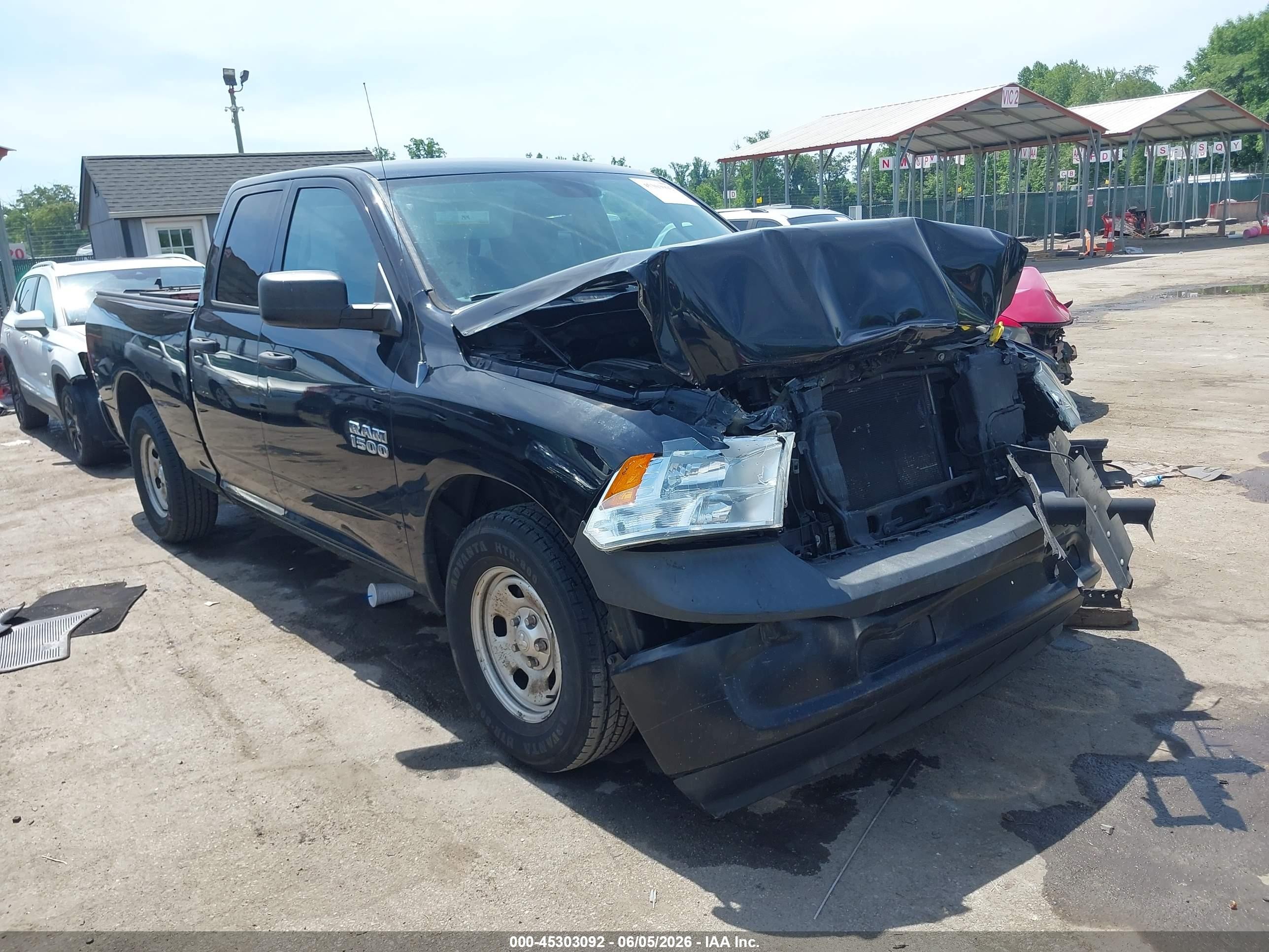 2014 Ram 1500 Tradesman Black vin: 1C6RR6FG3ES128501