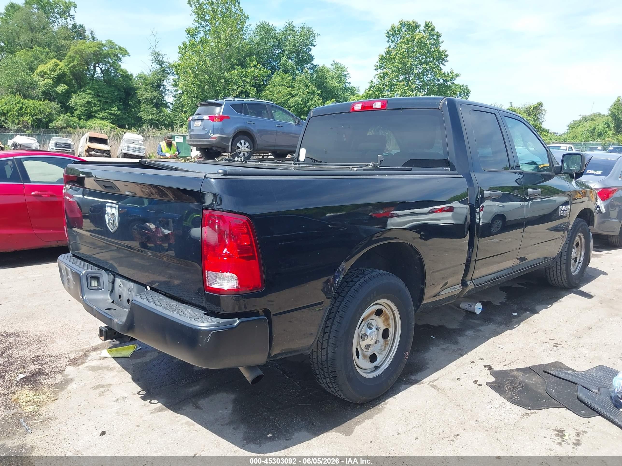 2014 Ram 1500 Tradesman Black vin: 1C6RR6FG3ES128501