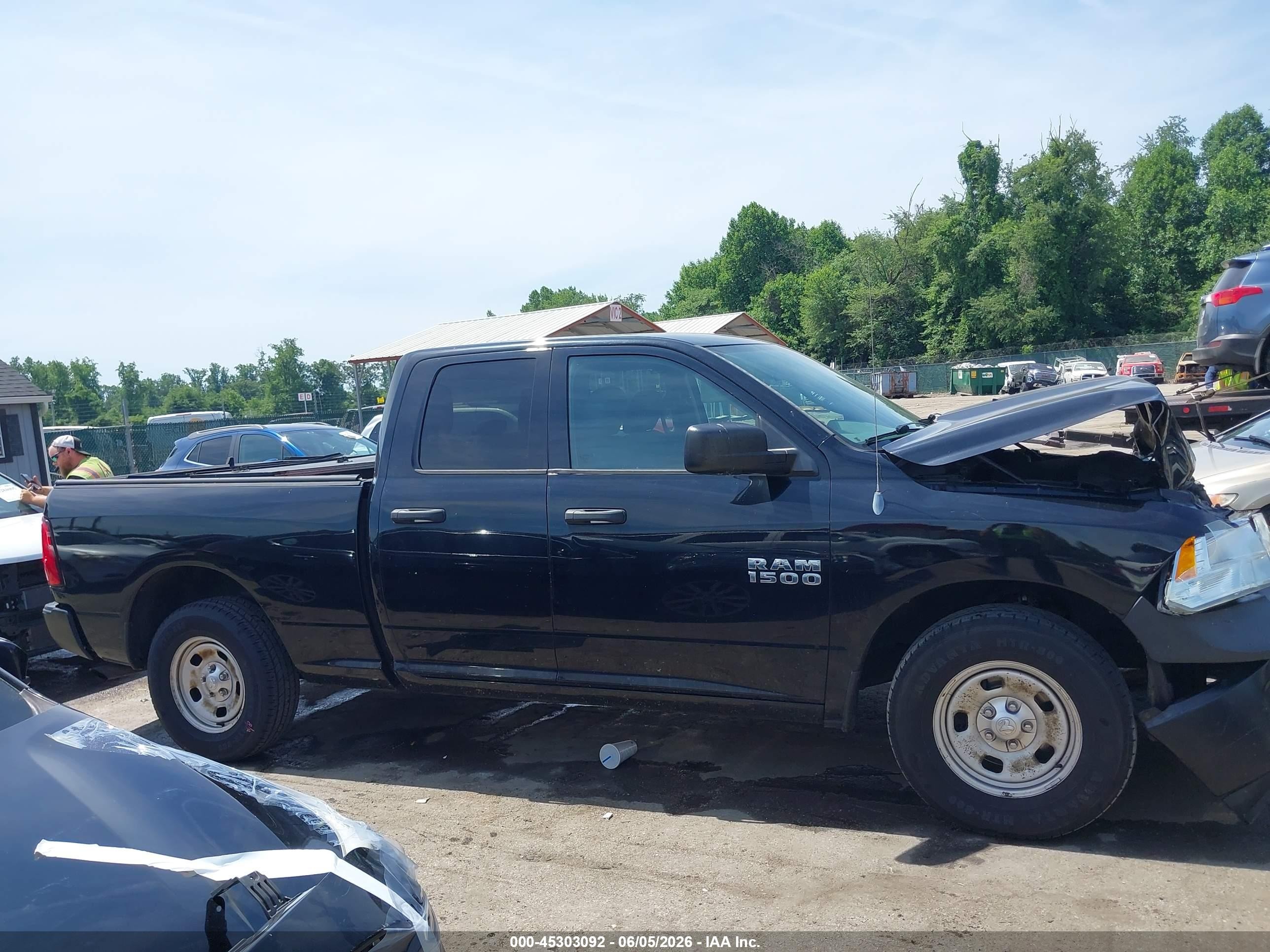 2014 Ram 1500 Tradesman Black vin: 1C6RR6FG3ES128501