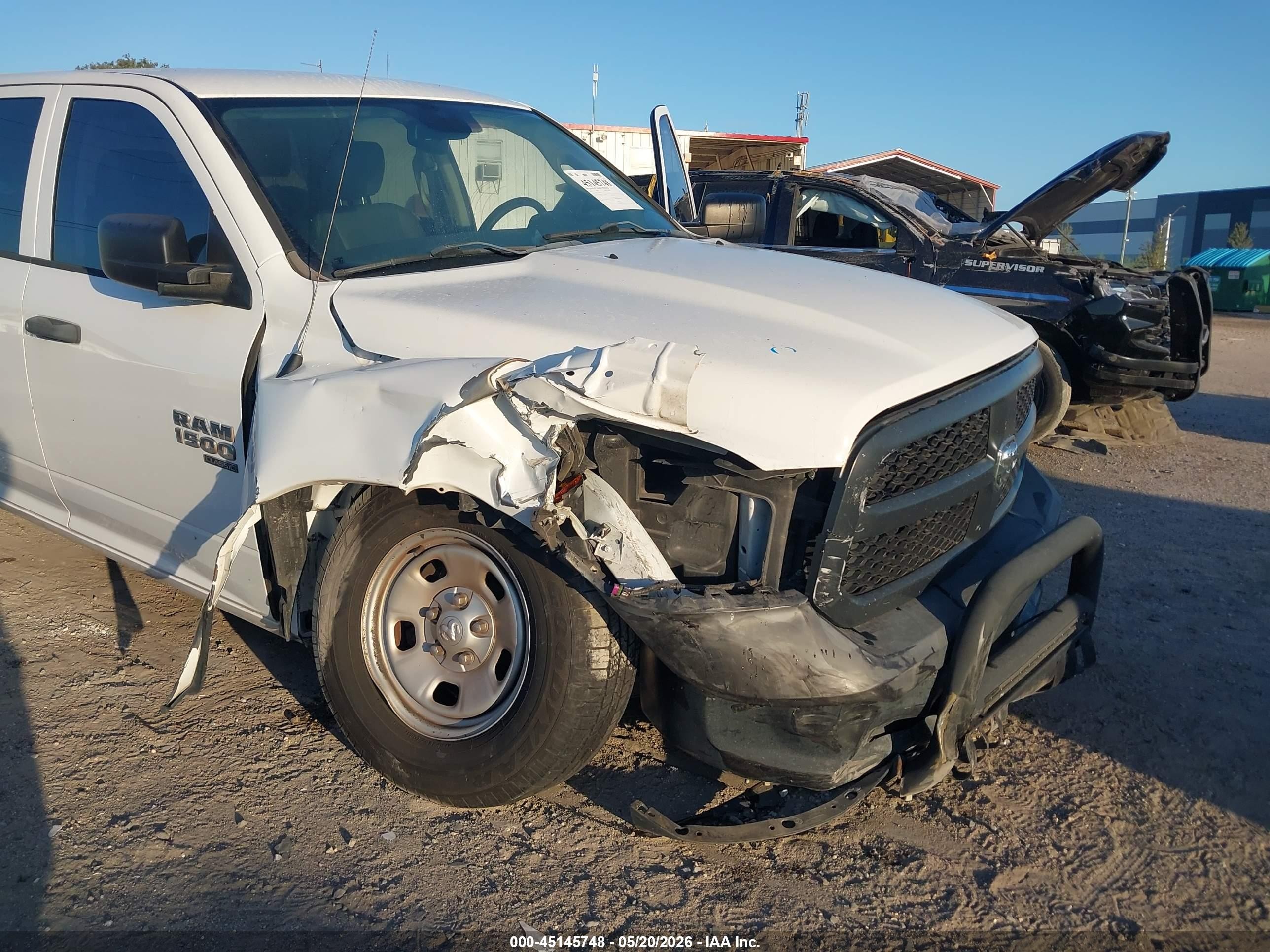 2019 Ram 1500 Classic Tradesman  4x2 6'4 Box White vin: 1C6RR6FG3KS610381