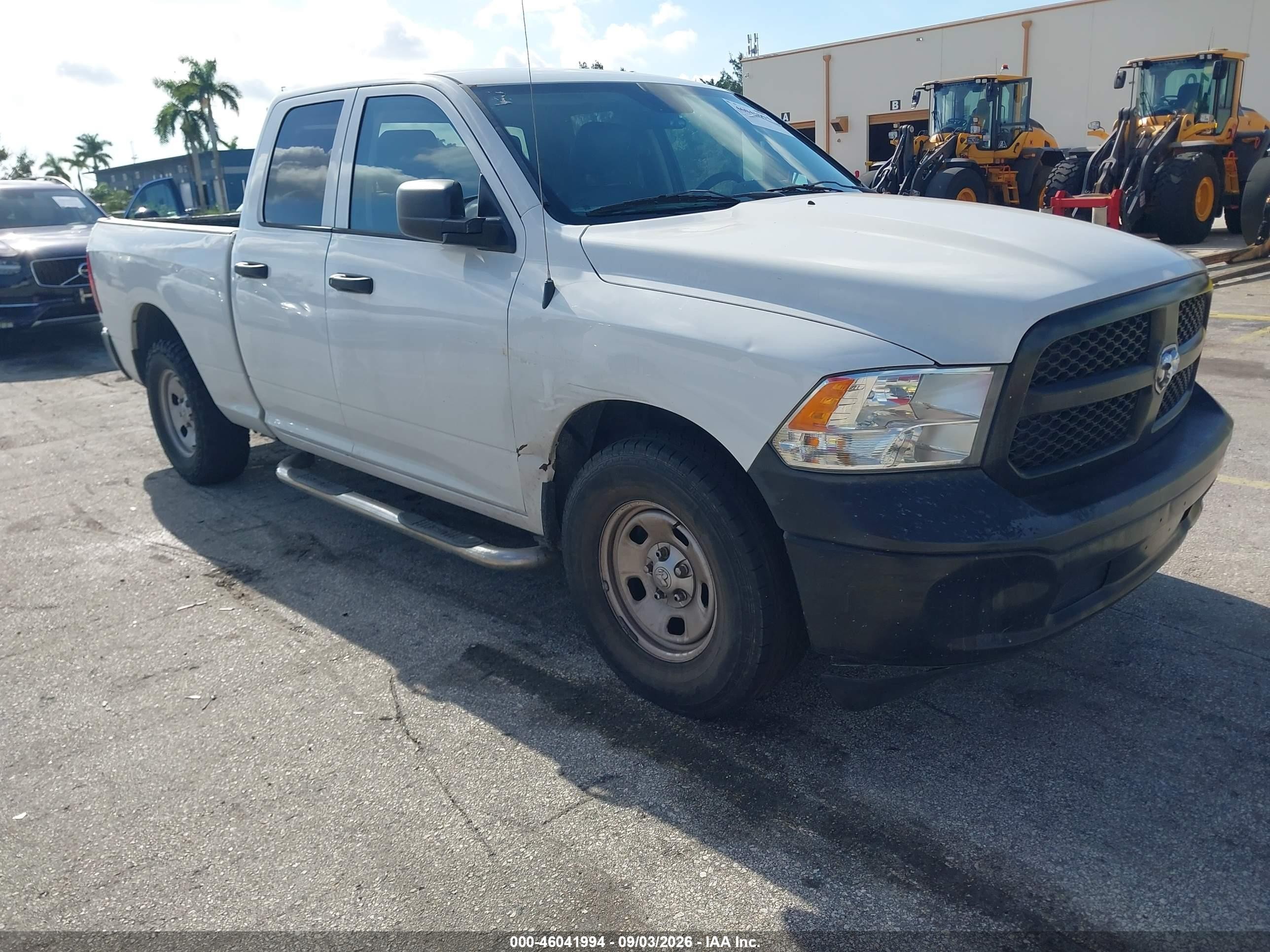2015 Ram 1500 Tradesman White vin: 1C6RR6FG4FS554649
