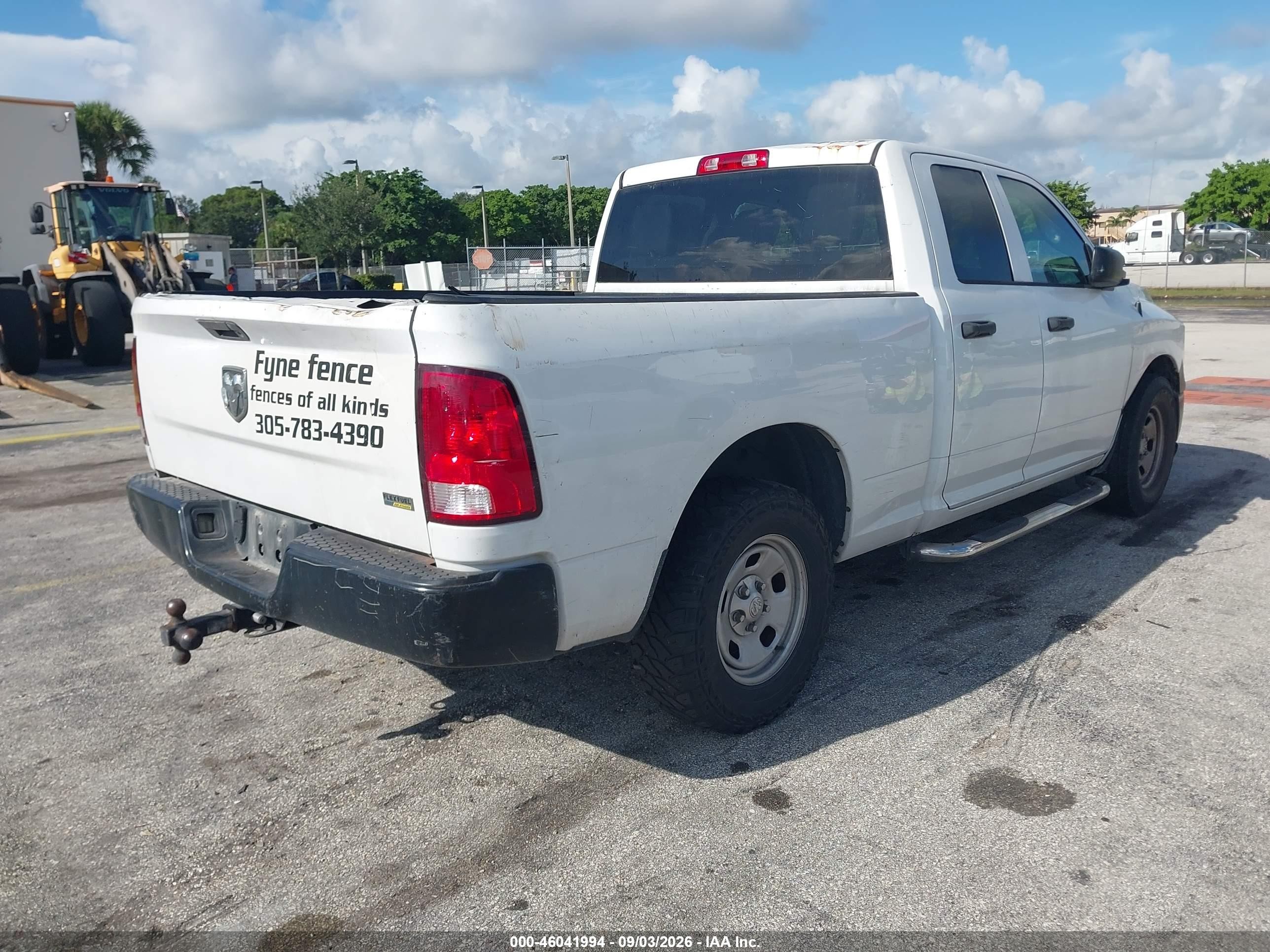 2015 Ram 1500 Tradesman White vin: 1C6RR6FG4FS554649