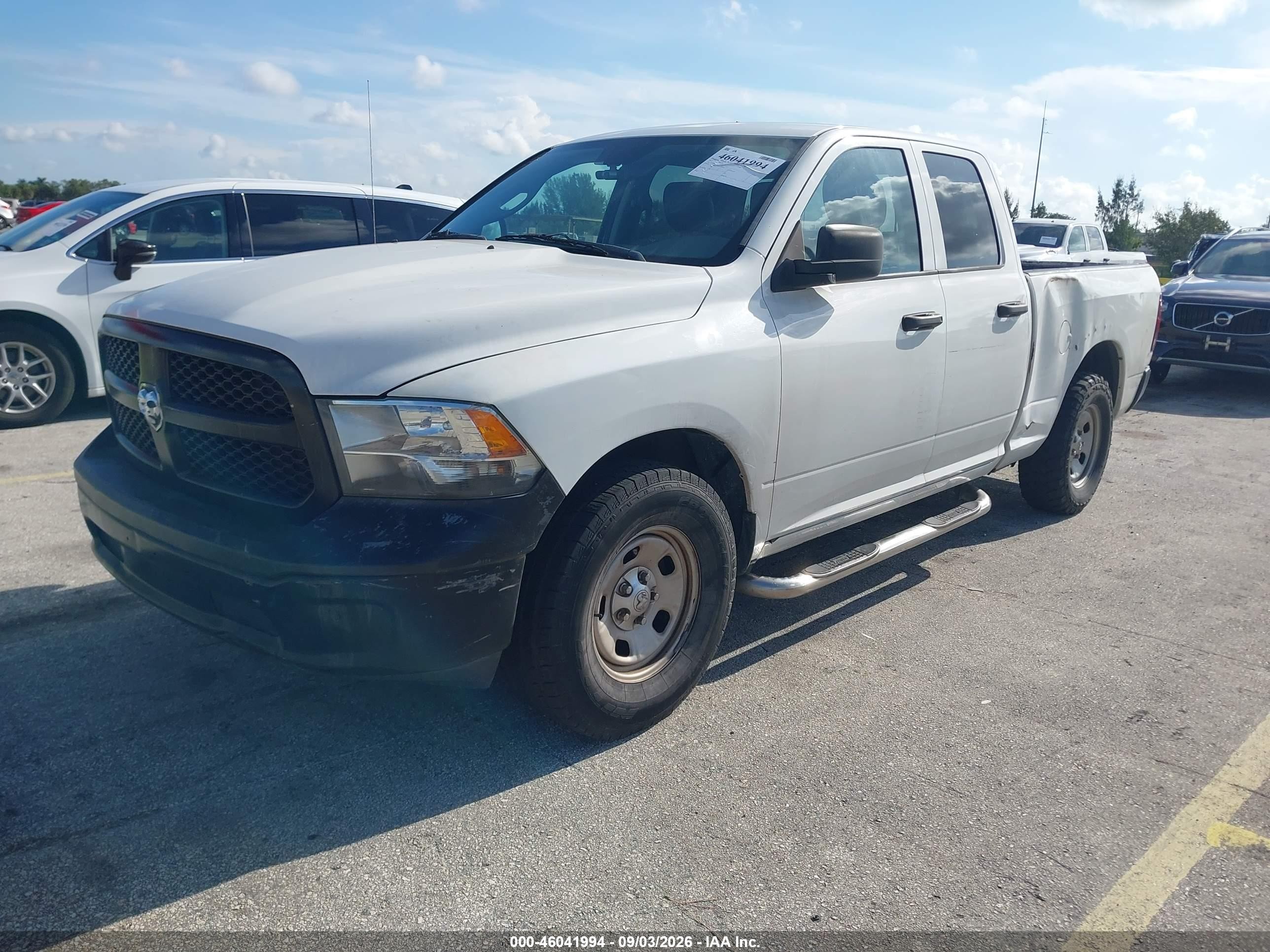 2015 Ram 1500 Tradesman White vin: 1C6RR6FG4FS554649