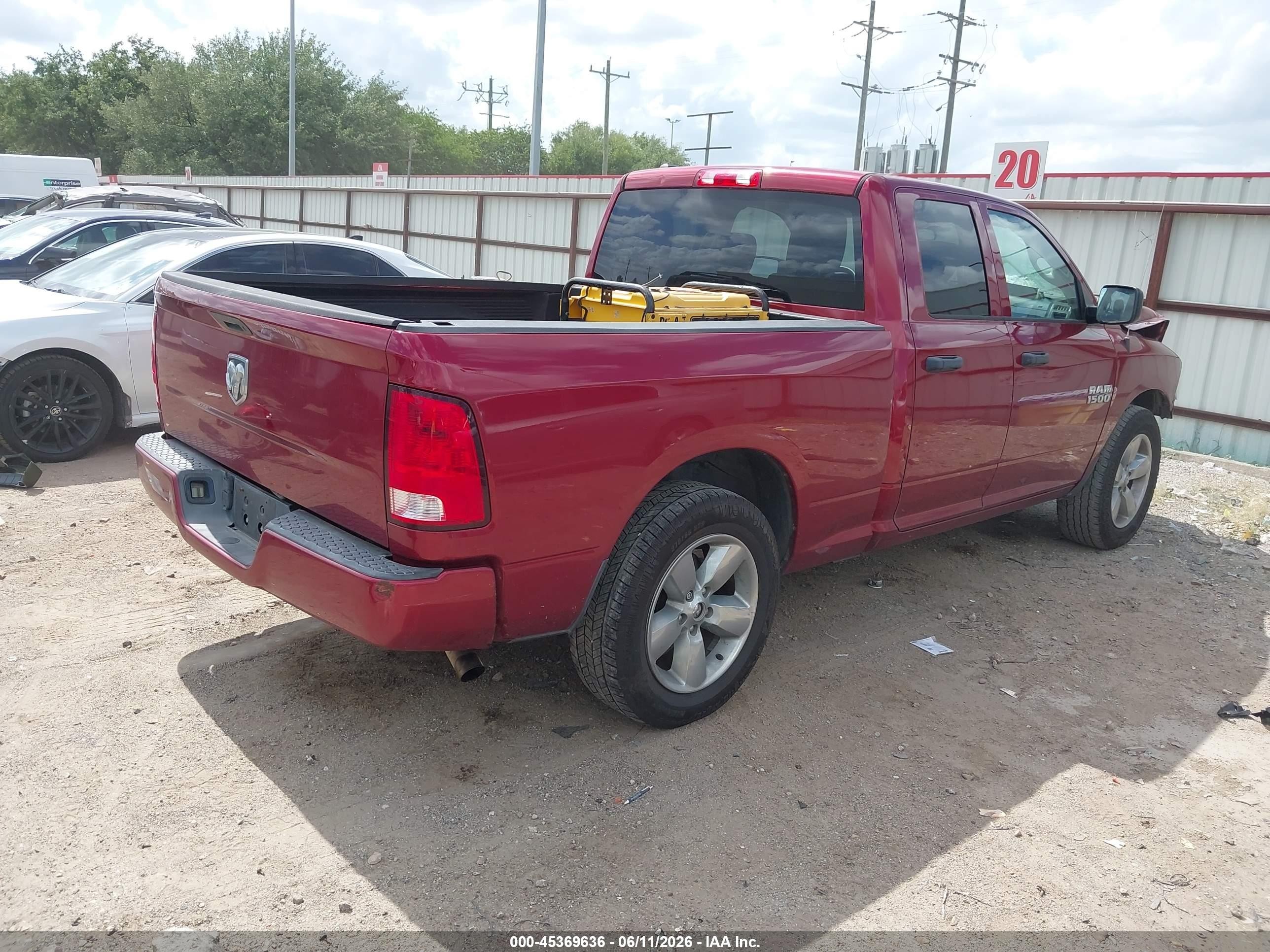 2015 Ram 1500 Express Red vin: 1C6RR6FG5FS505752