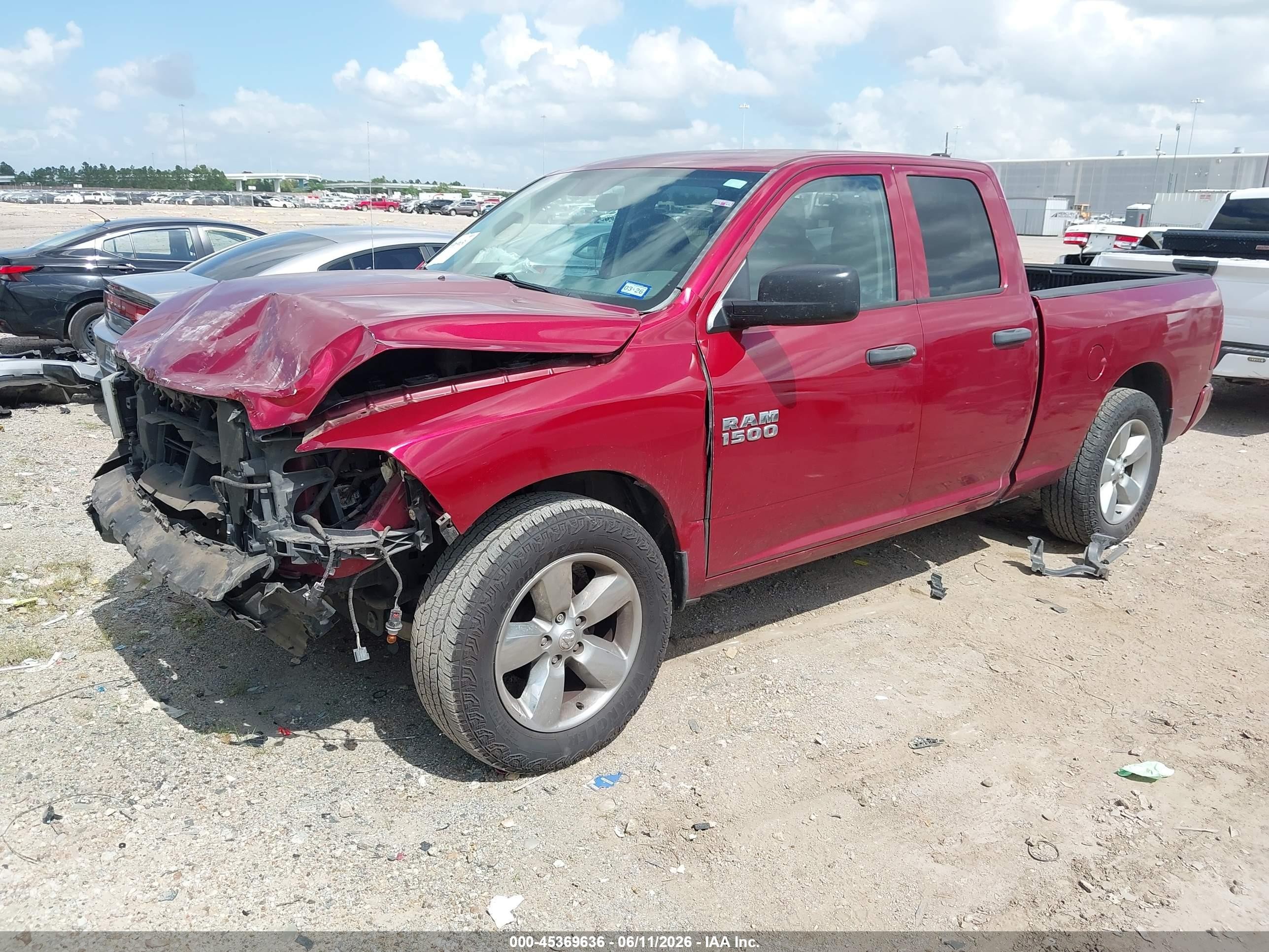 2015 Ram 1500 Express Red vin: 1C6RR6FG5FS505752