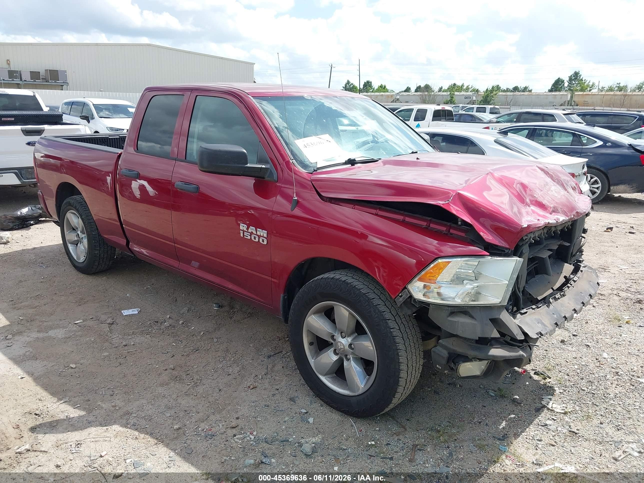 2015 Ram 1500 Express Red vin: 1C6RR6FG5FS505752