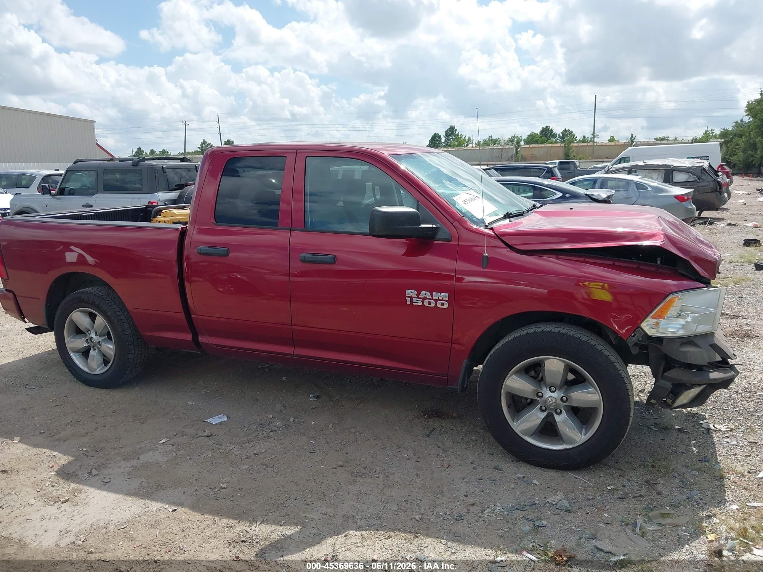 2015 Ram 1500 Express Red vin: 1C6RR6FG5FS505752