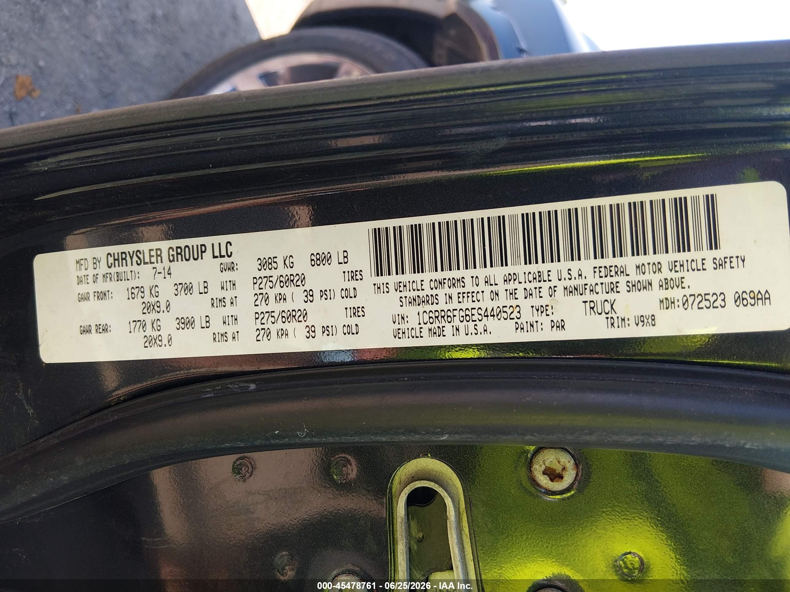 2014 Ram 1500 Tradesman Silver vin: 1C6RR6FG6ES440523
