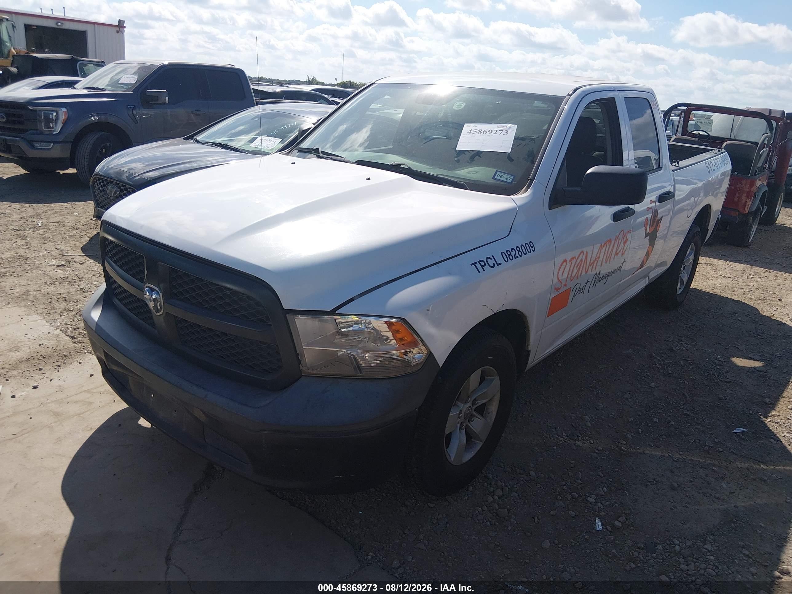 2015 Ram 1500 Tradesman White vin: 1C6RR6FG6FS779378