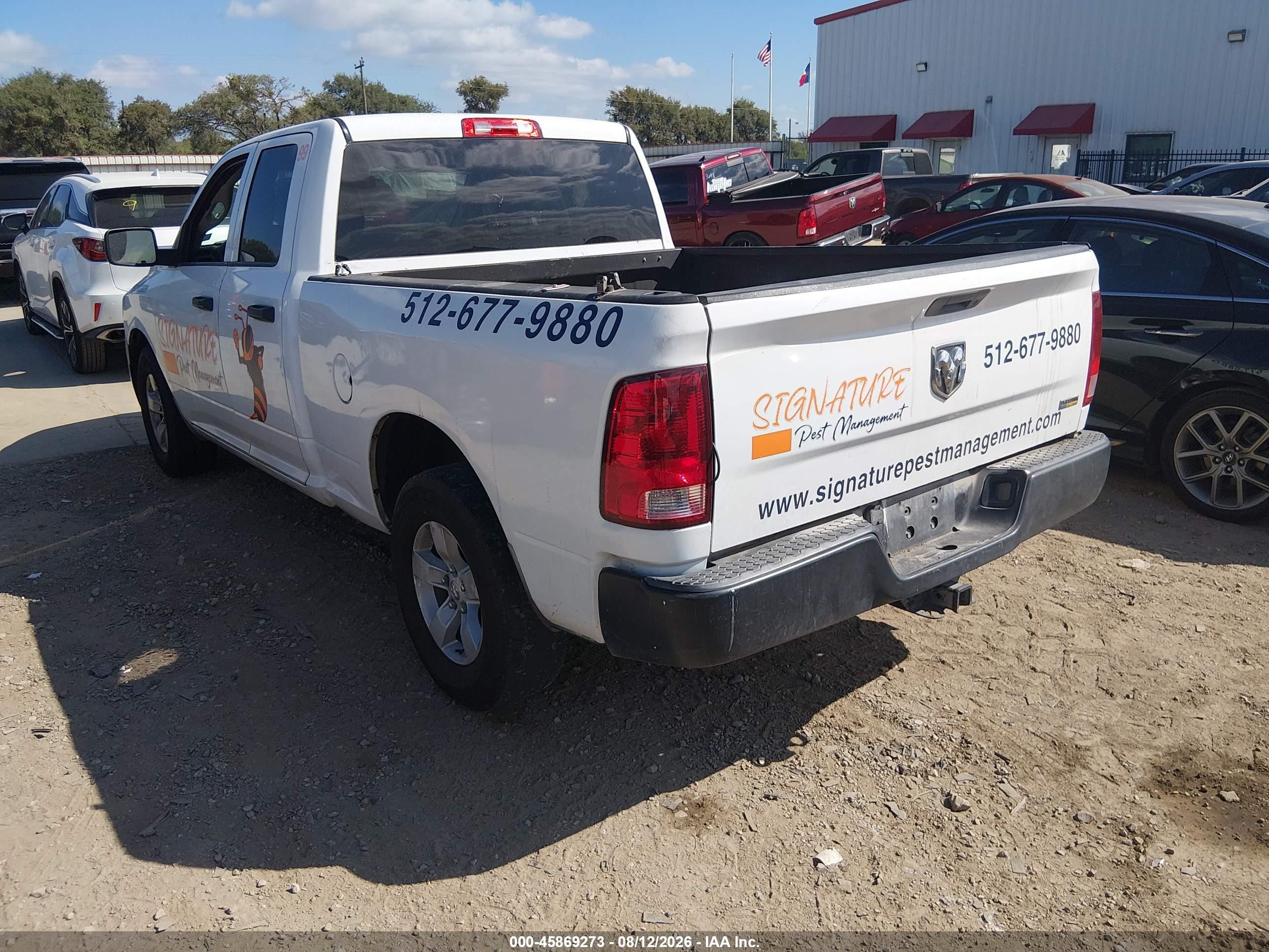 2015 Ram 1500 Tradesman White vin: 1C6RR6FG6FS779378