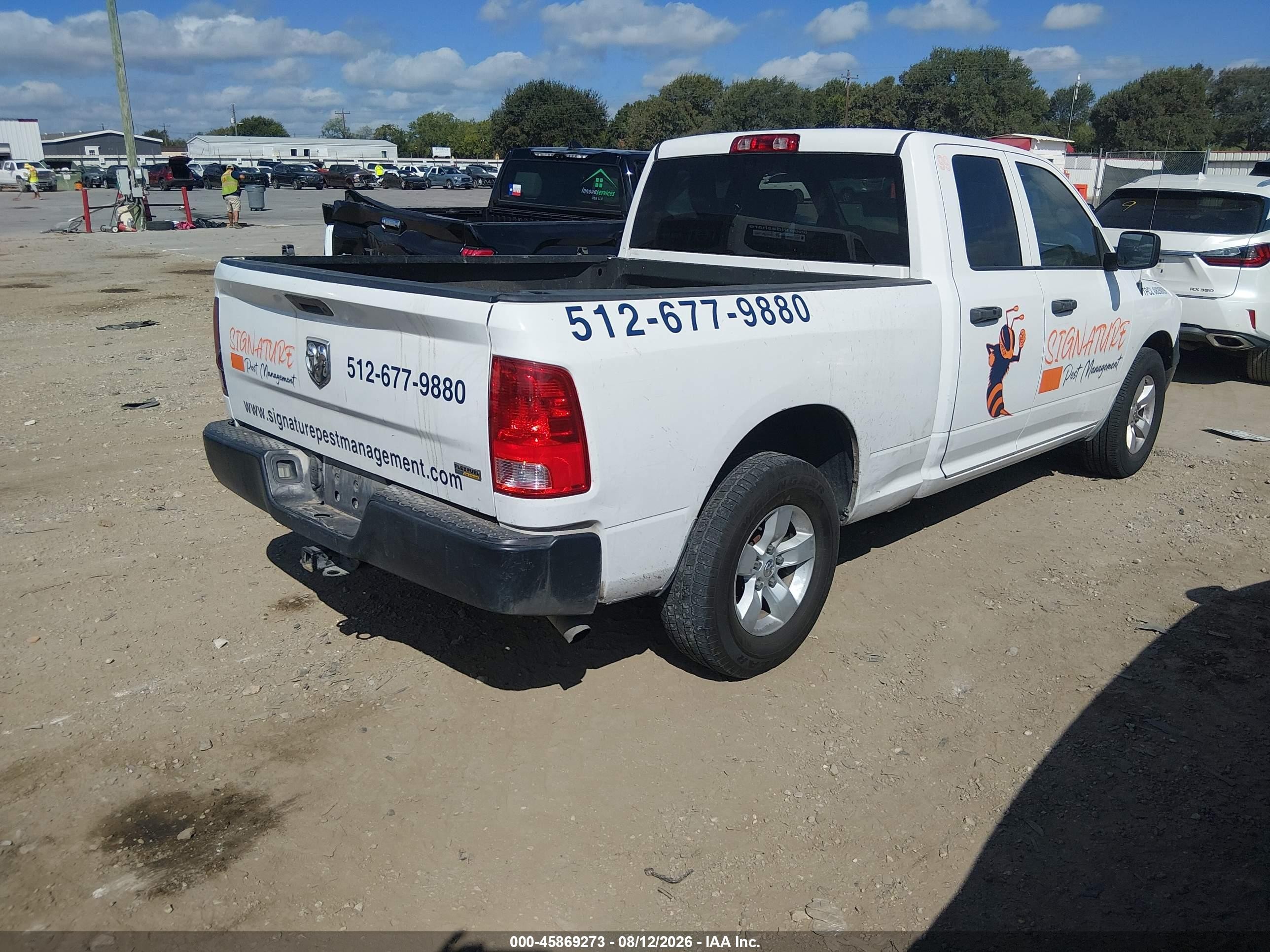 2015 Ram 1500 Tradesman White vin: 1C6RR6FG6FS779378