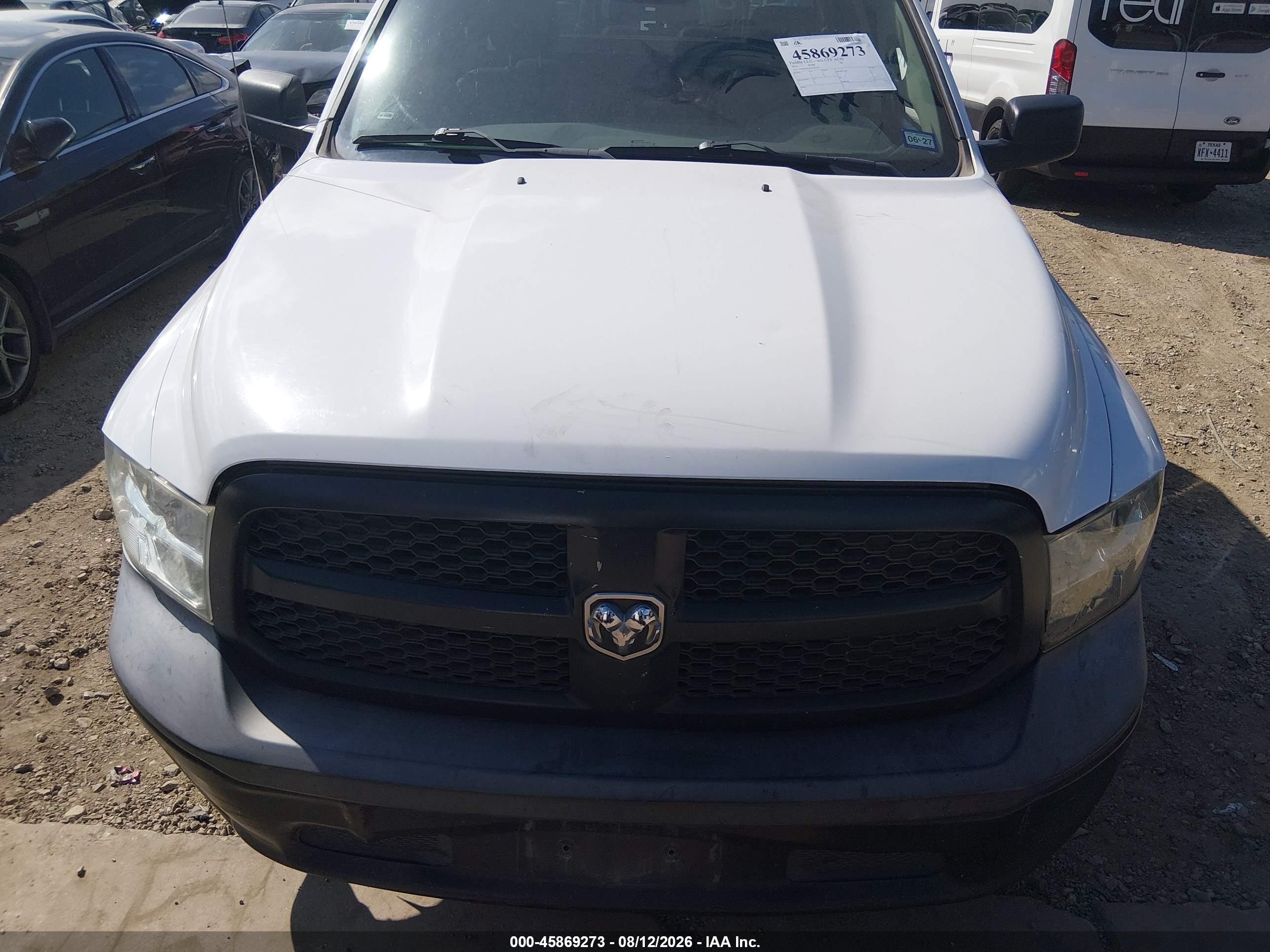 2015 Ram 1500 Tradesman White vin: 1C6RR6FG6FS779378