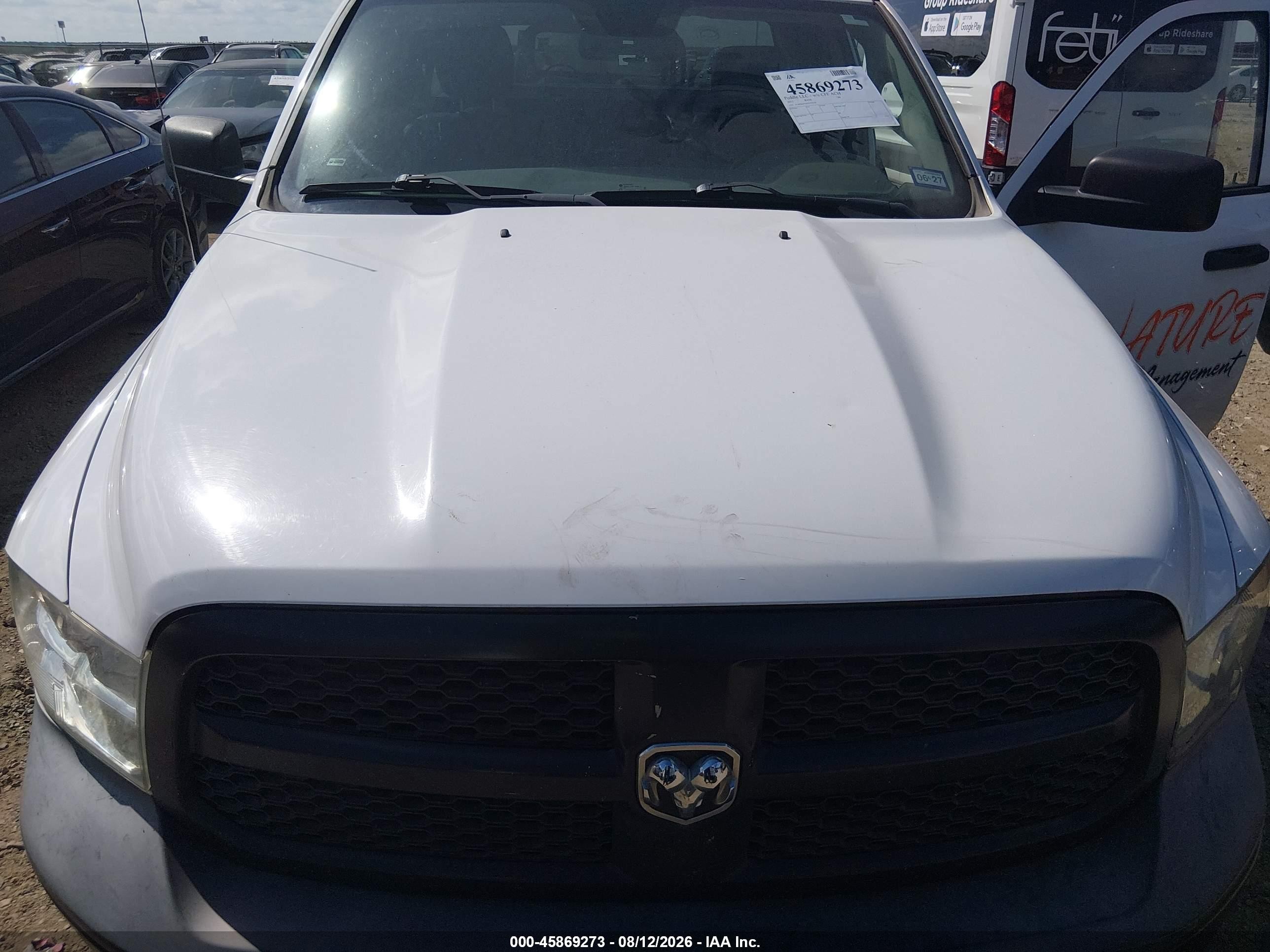 2015 Ram 1500 Tradesman White vin: 1C6RR6FG6FS779378