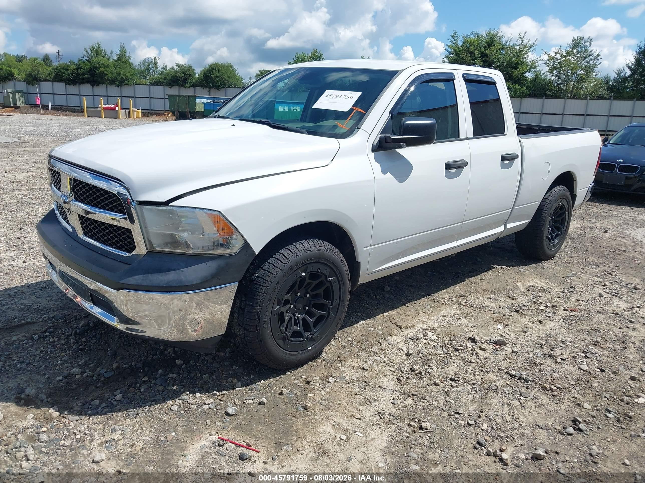 2014 Ram 1500 Tradesman White vin: 1C6RR6FG9ES408519