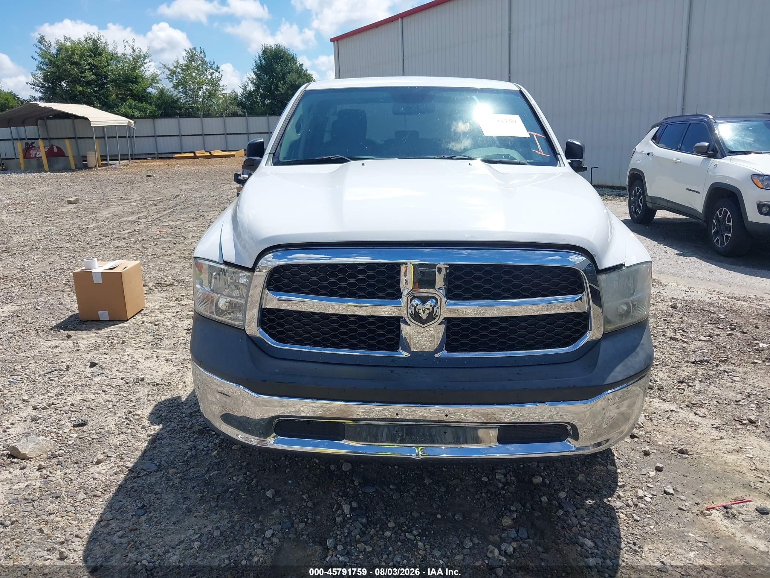 2014 Ram 1500 Tradesman White vin: 1C6RR6FG9ES408519