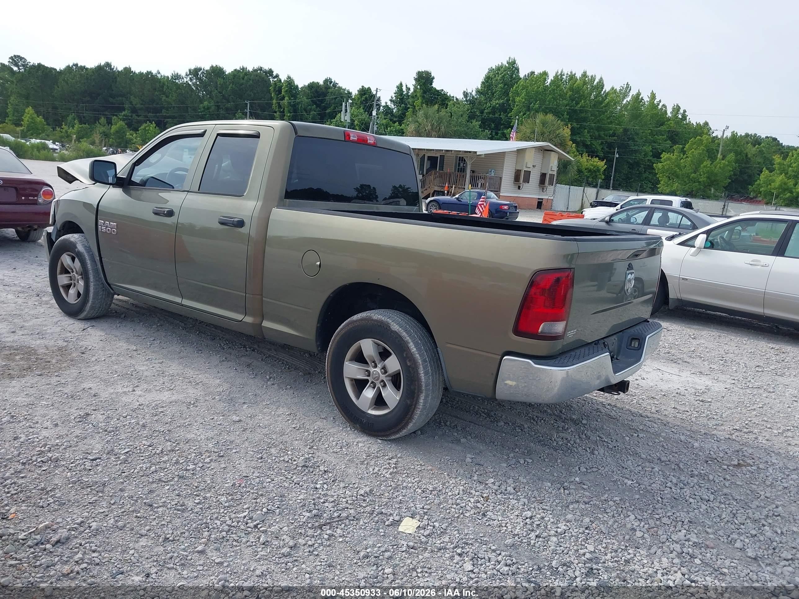 2013 Ram 1500 Tradesman Green vin: 1C6RR6FP7DS588016