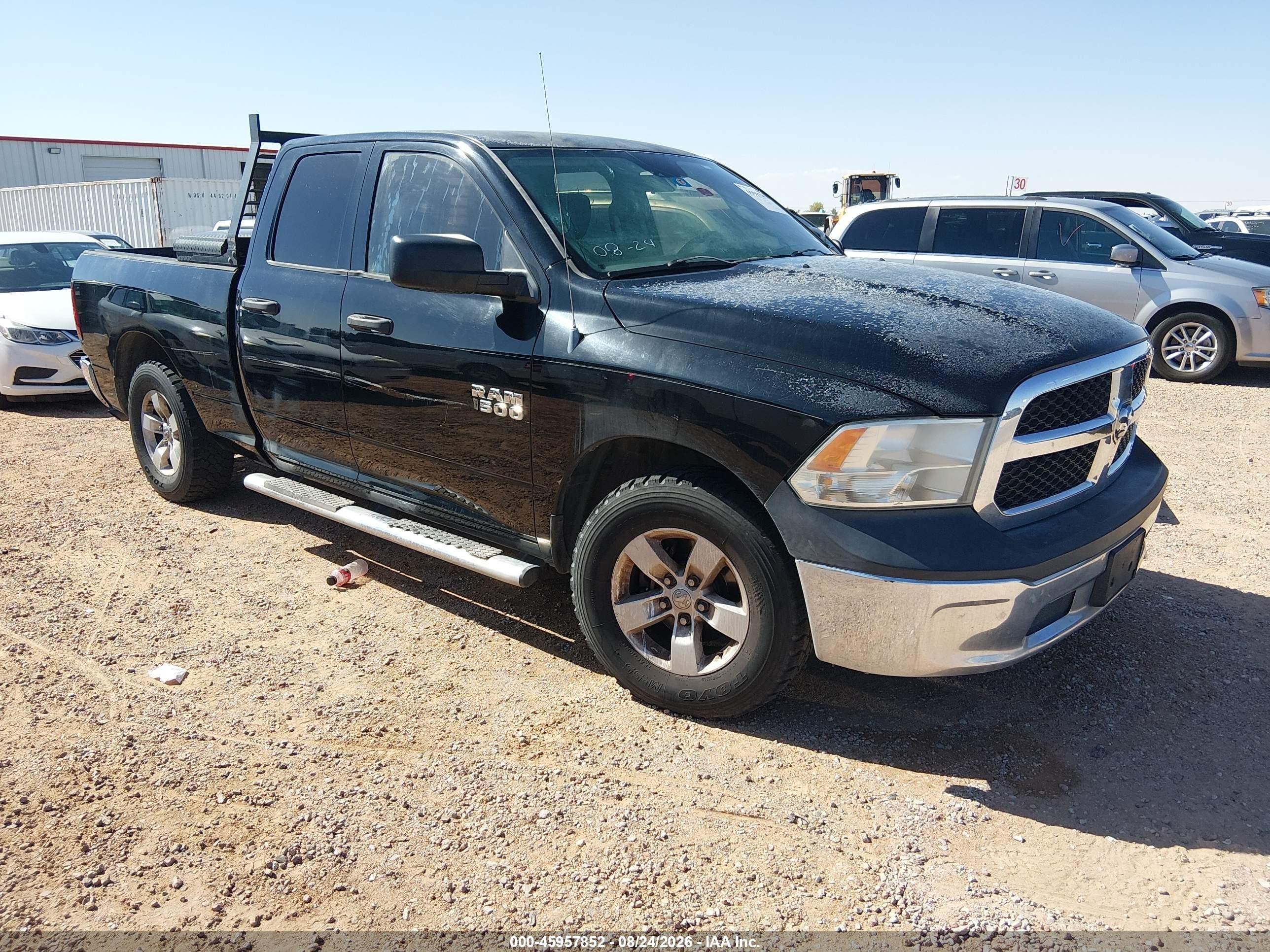 2013 Ram 1500 Tradesman Black vin: 1C6RR6FP8DS628362