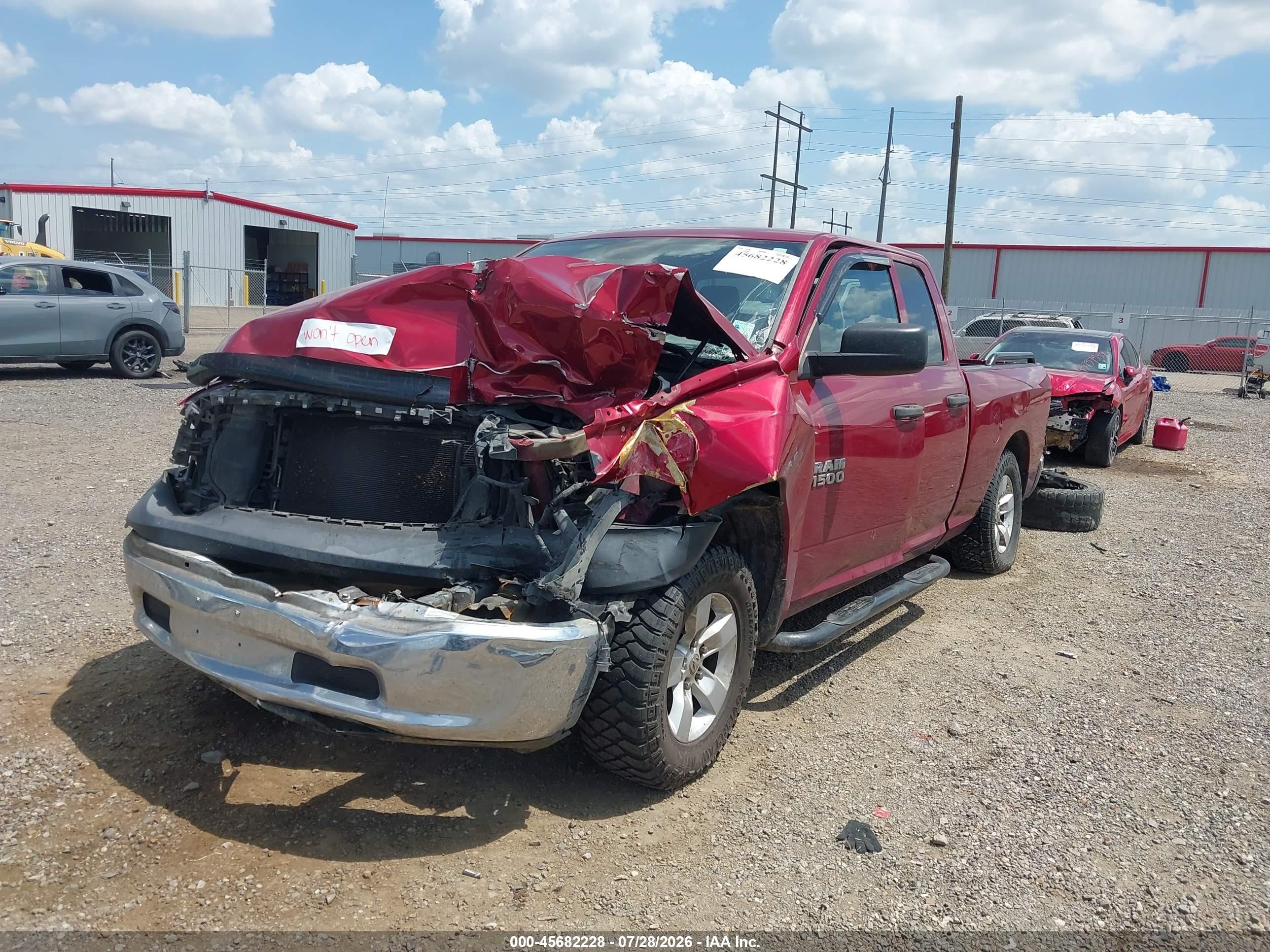 2013 Ram 1500 Tradesman Red vin: 1C6RR6FPXDS529798
