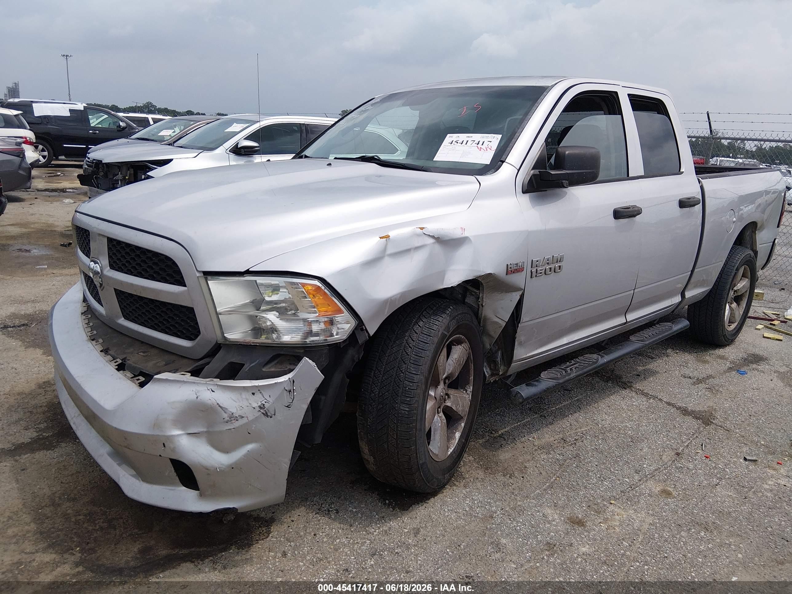 2014 Ram 1500 Express Серебряный vin: 1C6RR6FT0ES128646