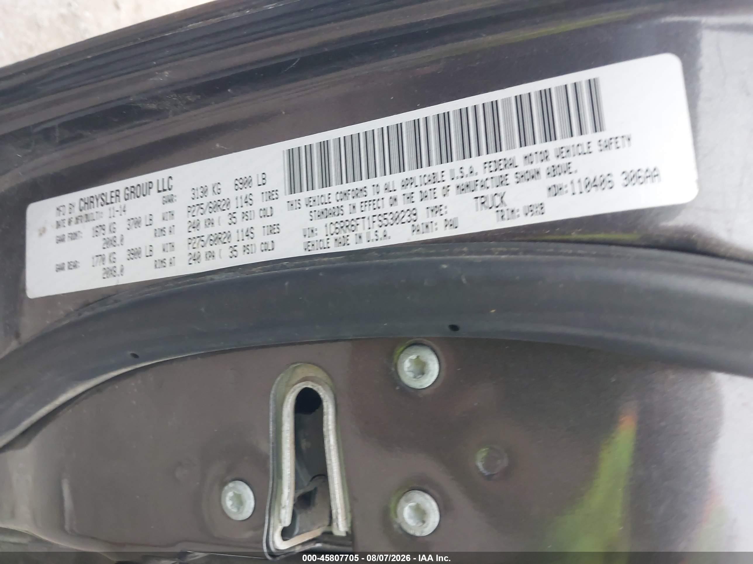 2015 Ram 1500 Express Gray vin: 1C6RR6FT1FS530239