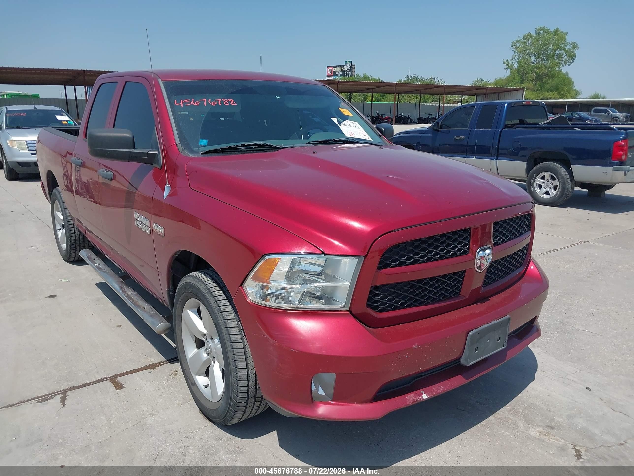2014 Ram 1500 Express Бордовый vin: 1C6RR6FT3ES140788