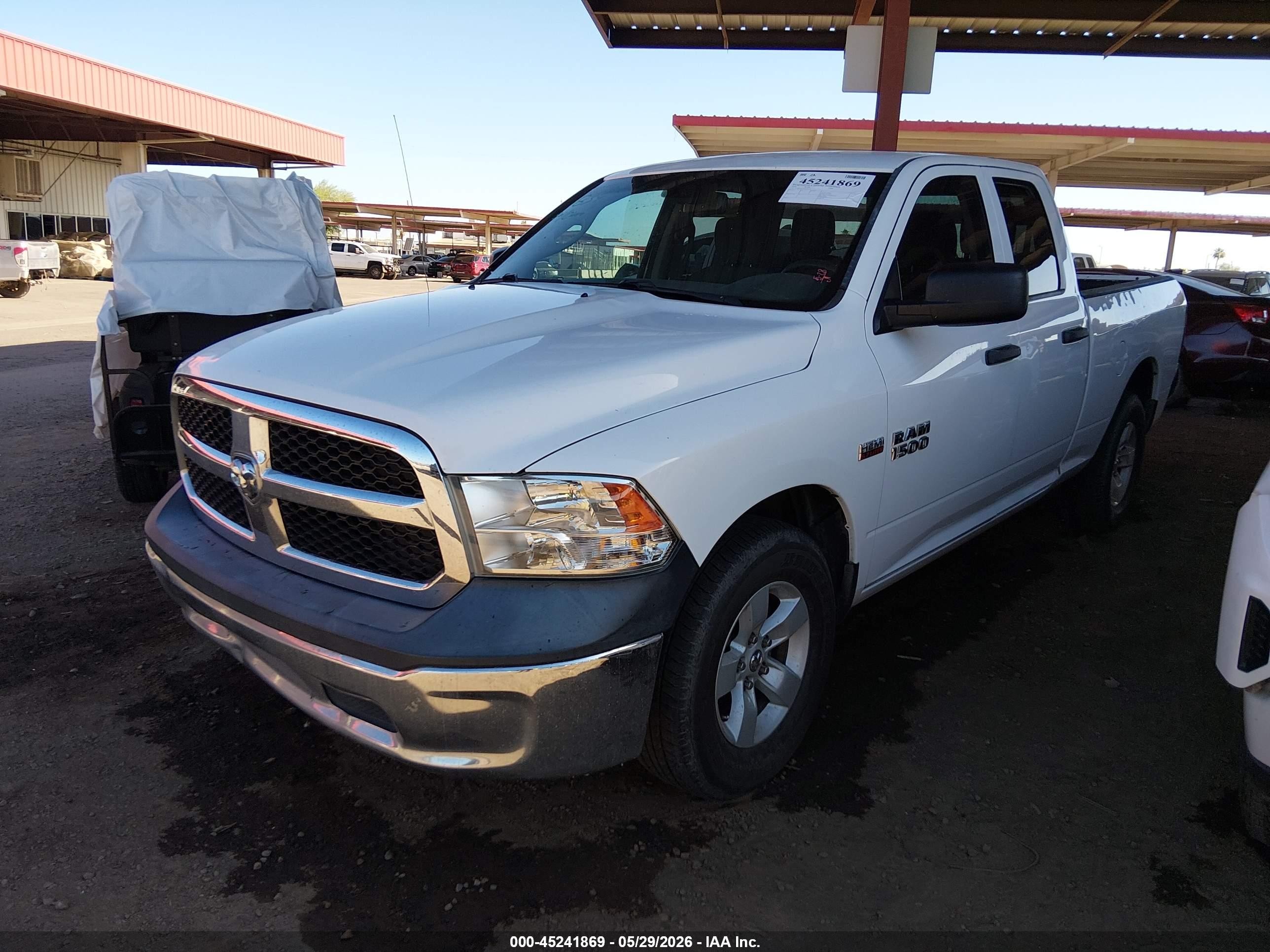 2016 Ram 1500 Tradesman White vin: 1C6RR6FT3GS347779