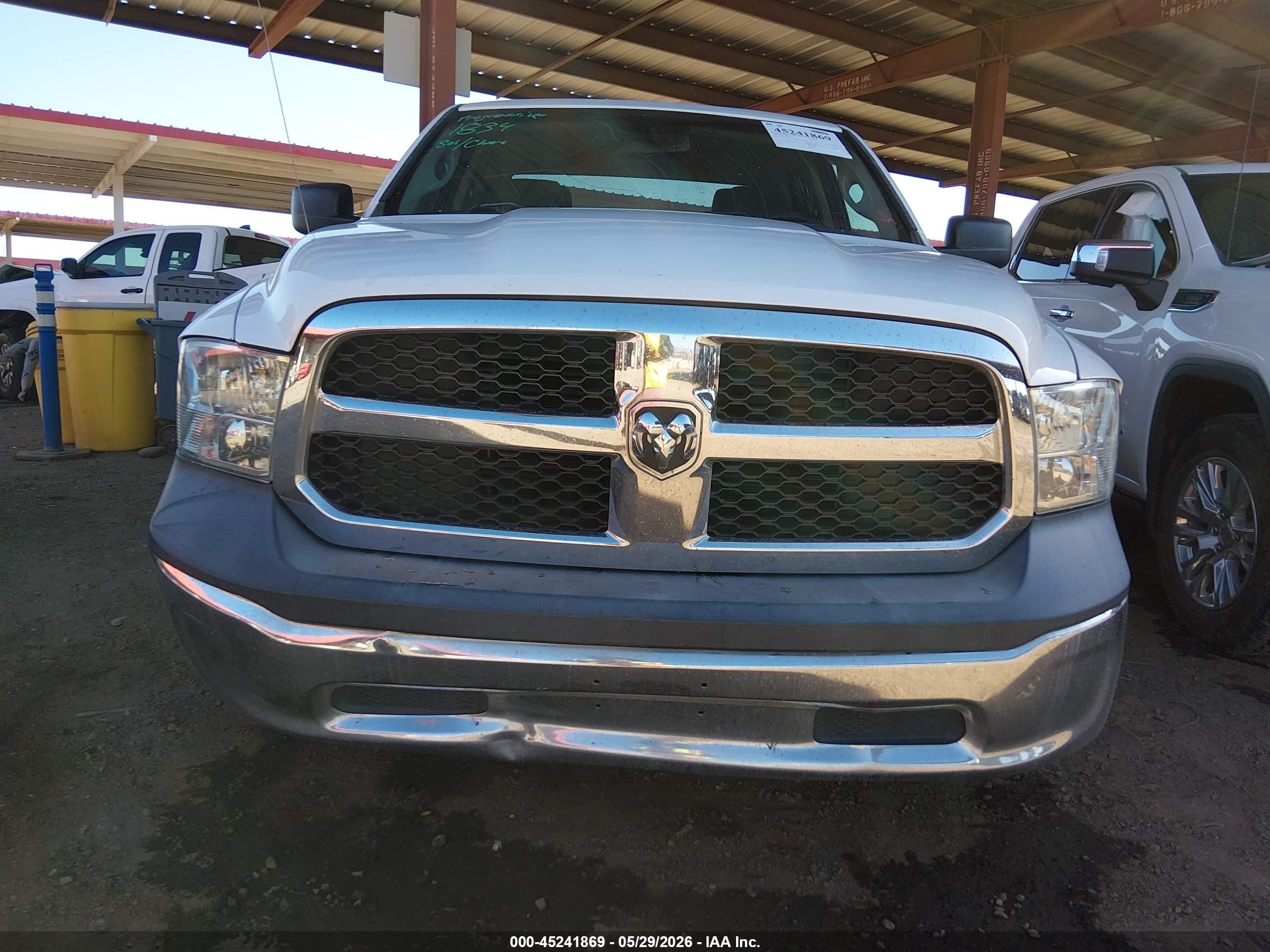 2016 Ram 1500 Tradesman White vin: 1C6RR6FT3GS347779