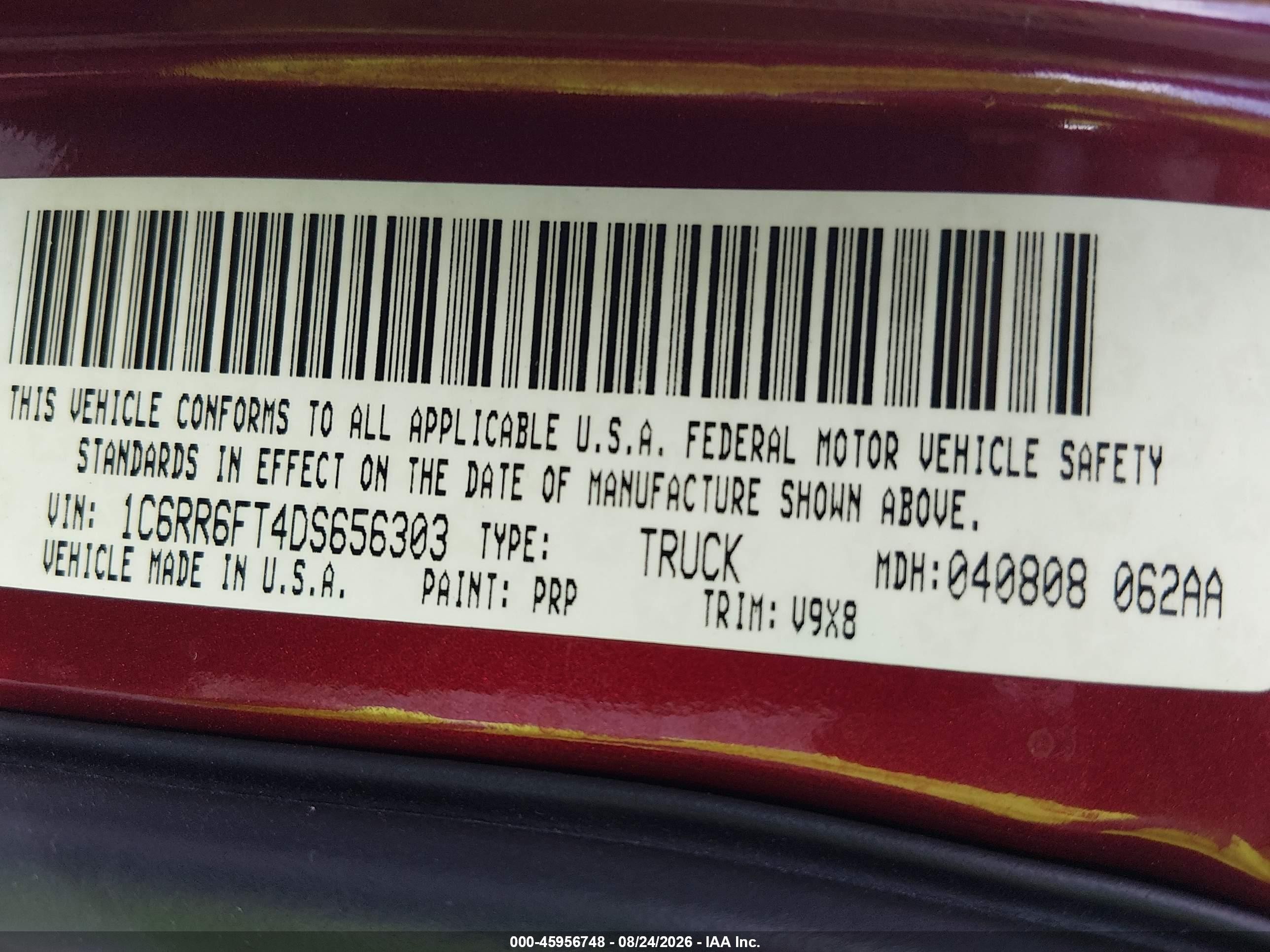 2013 Ram 1500 Express Burgundy vin: 1C6RR6FT4DS656303
