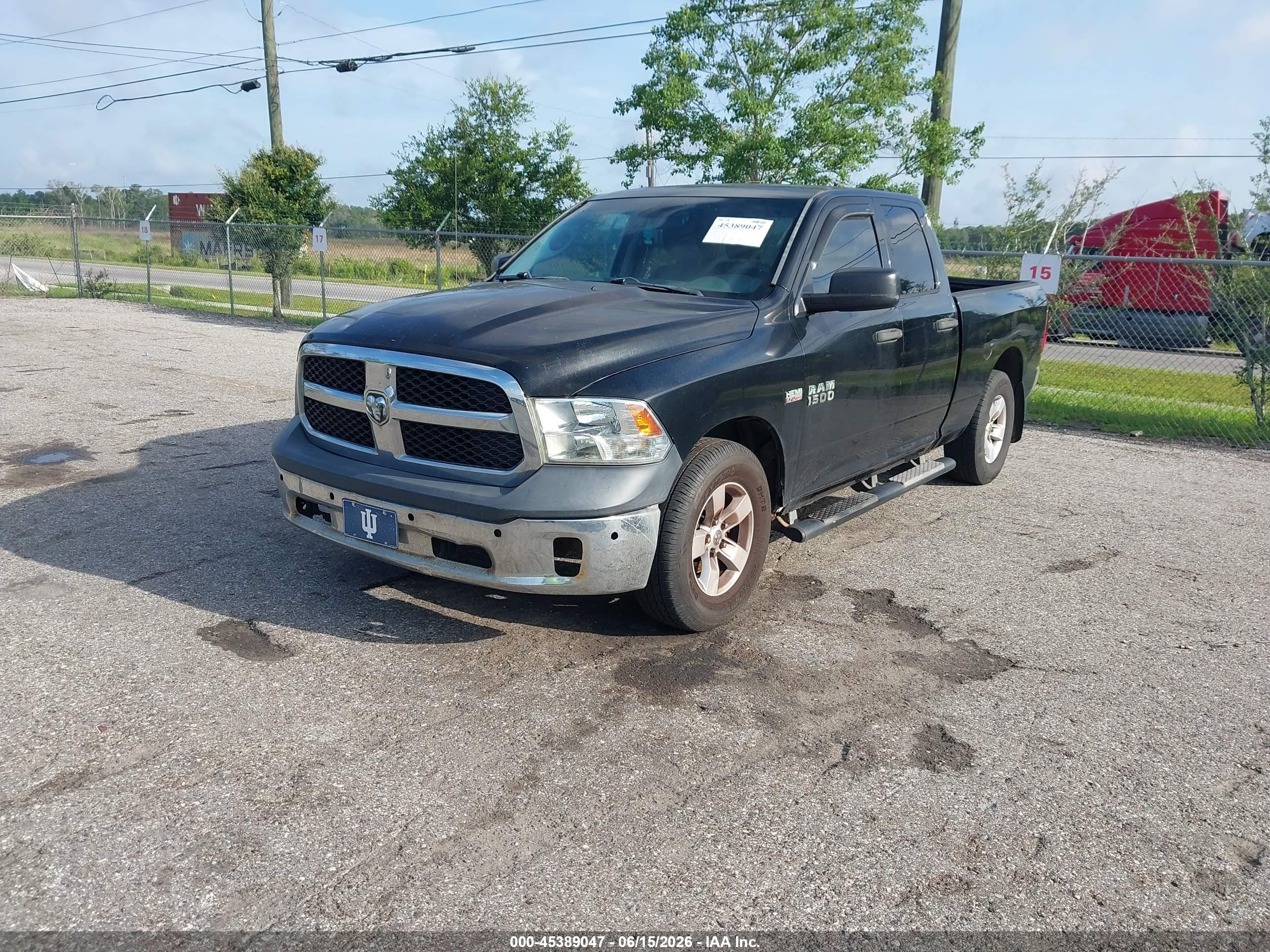 2014 Ram 1500 Tradesman Black vin: 1C6RR6FT4ES384238