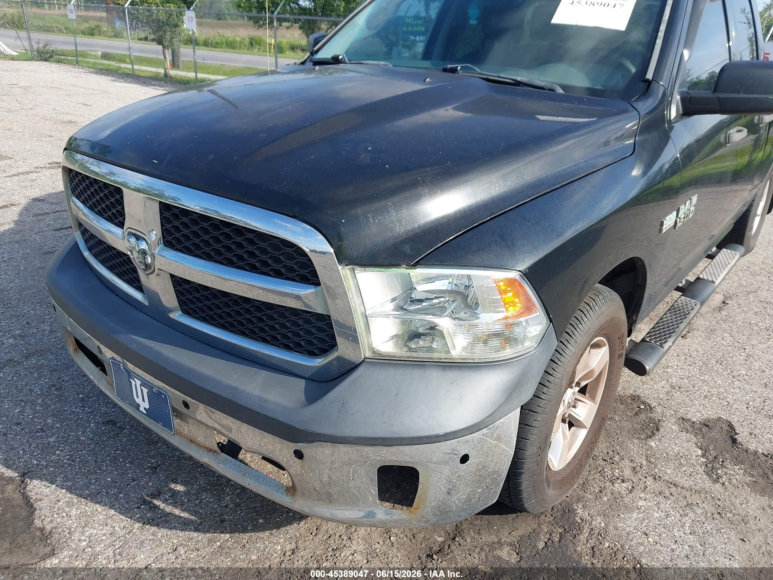 2014 Ram 1500 Tradesman Black vin: 1C6RR6FT4ES384238