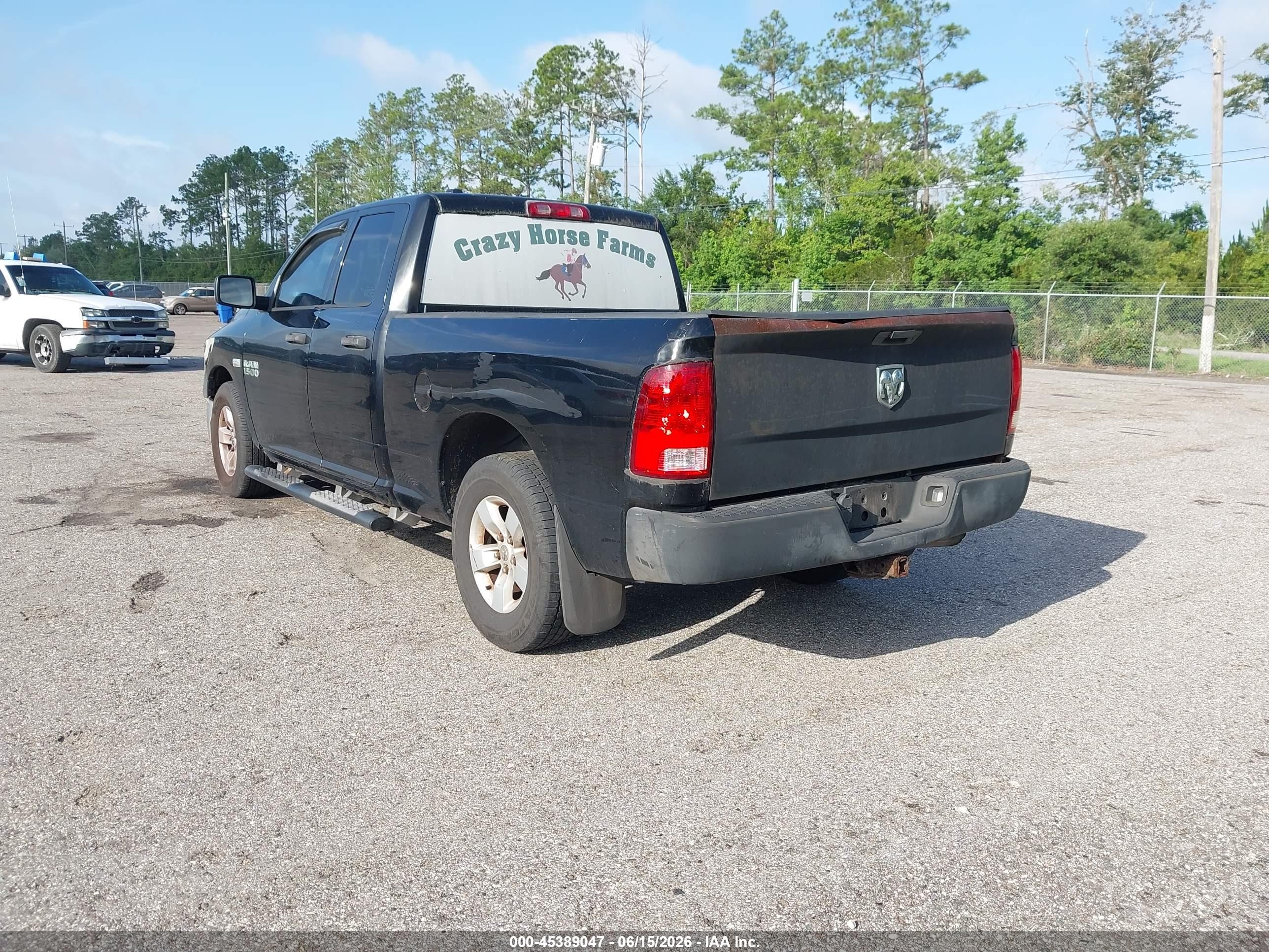 2014 Ram 1500 Tradesman Black vin: 1C6RR6FT4ES384238