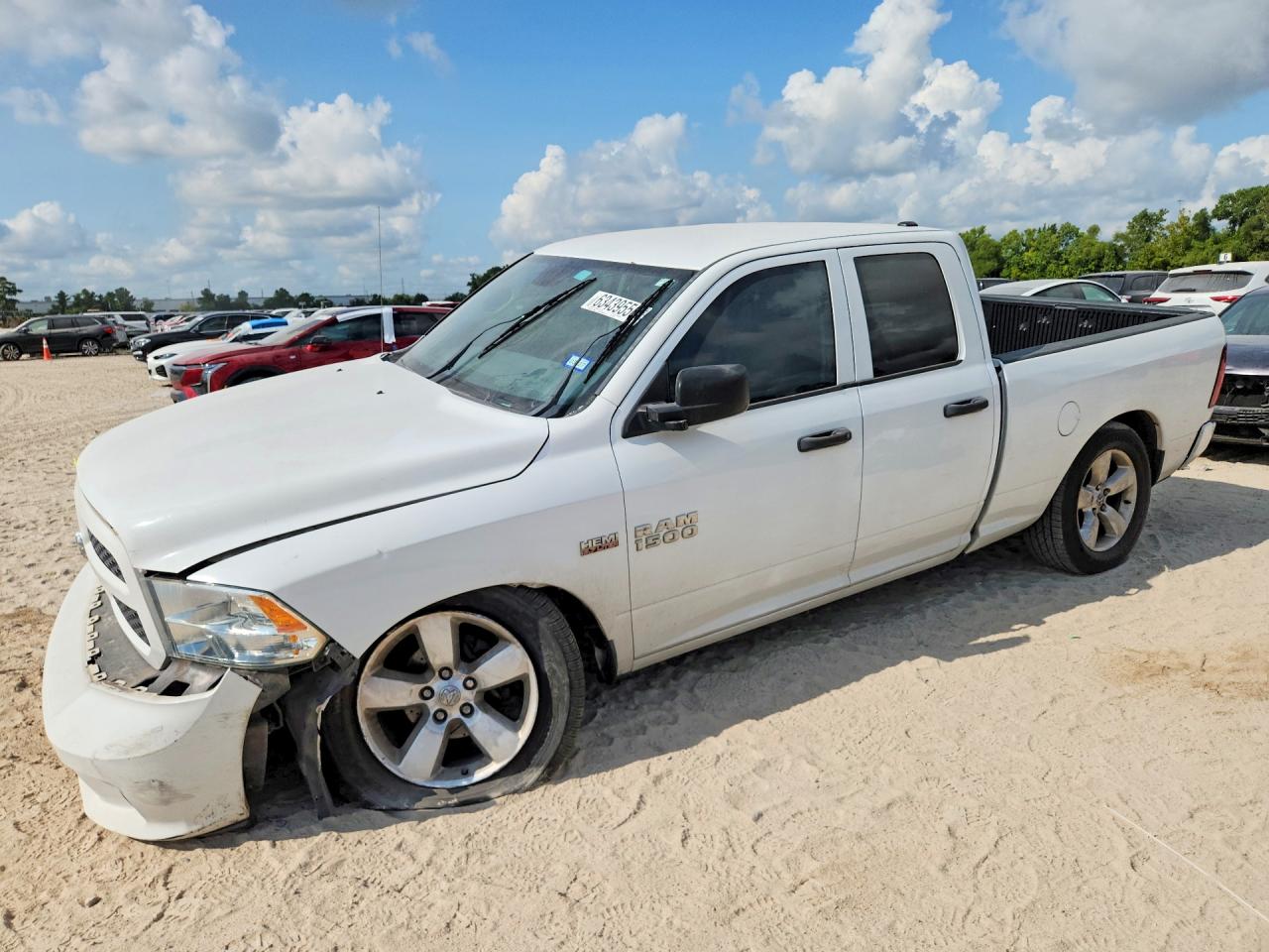2013 Ram 1500 Tradesman White vin: 1C6RR6FT5DS595057