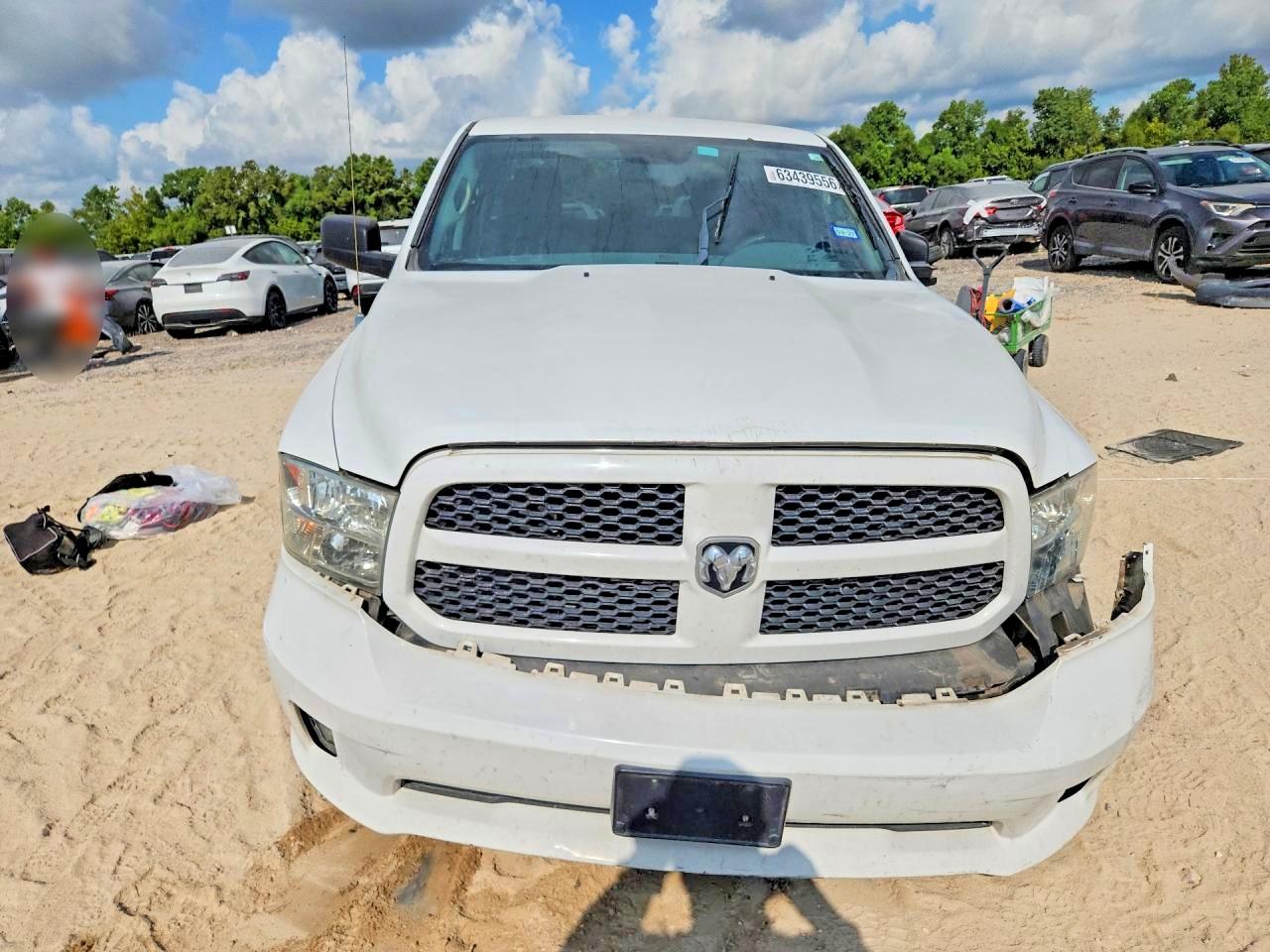 2013 Ram 1500 Tradesman White vin: 1C6RR6FT5DS595057