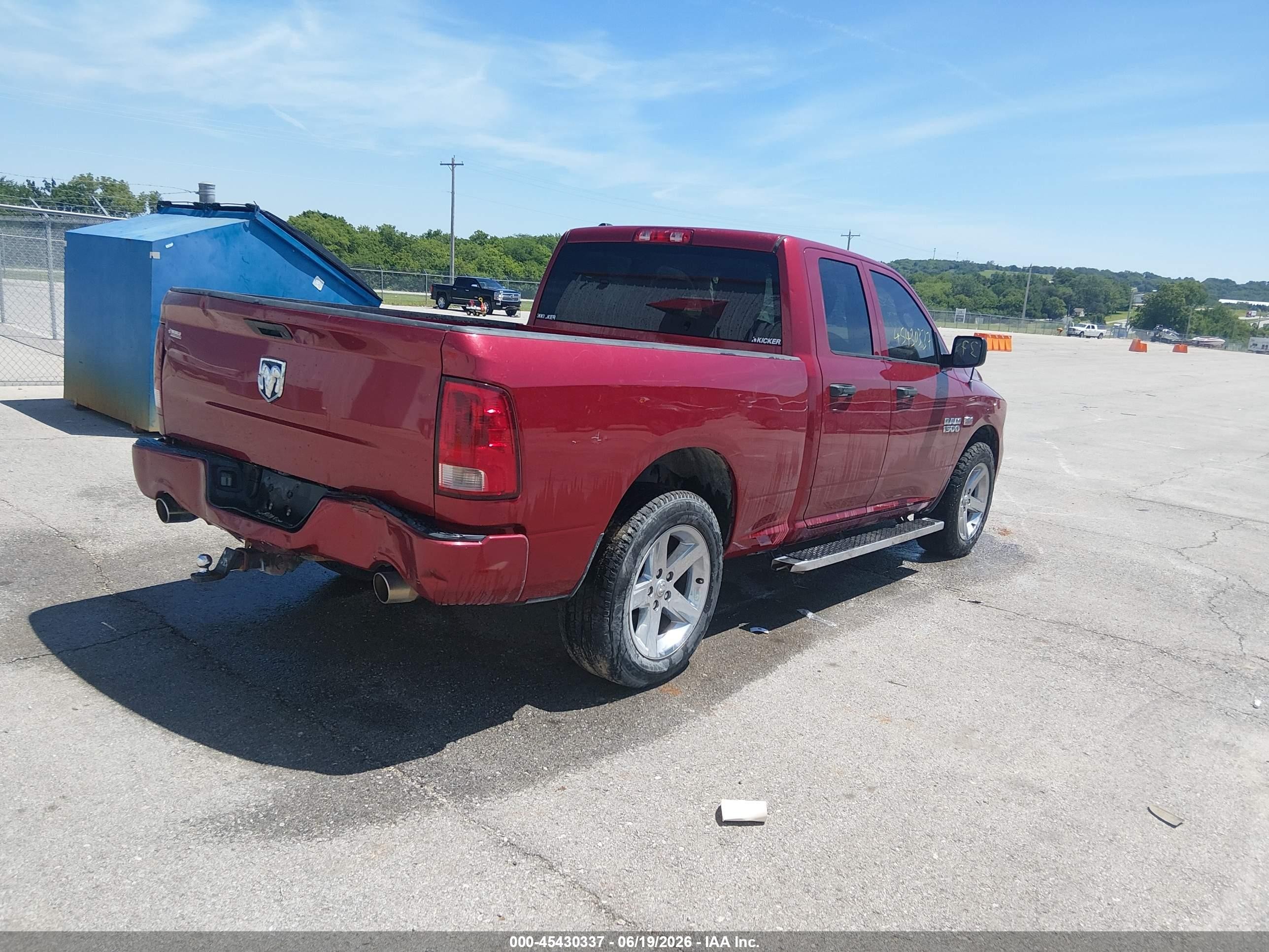2013 Ram 1500 Express Red vin: 1C6RR6FT5DS679766