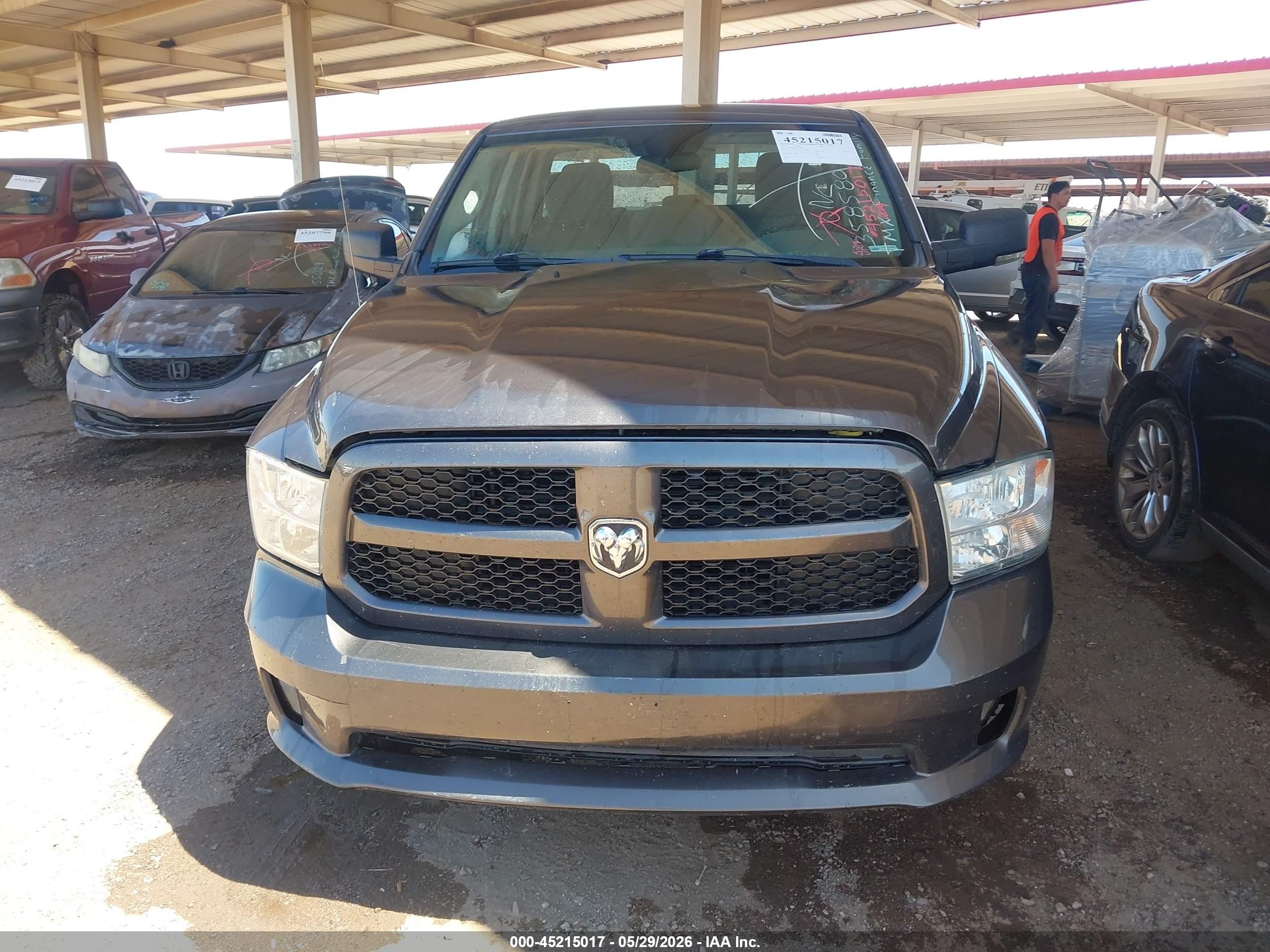 2014 Ram 1500 Express Silver vin: 1C6RR6FT6ES358580