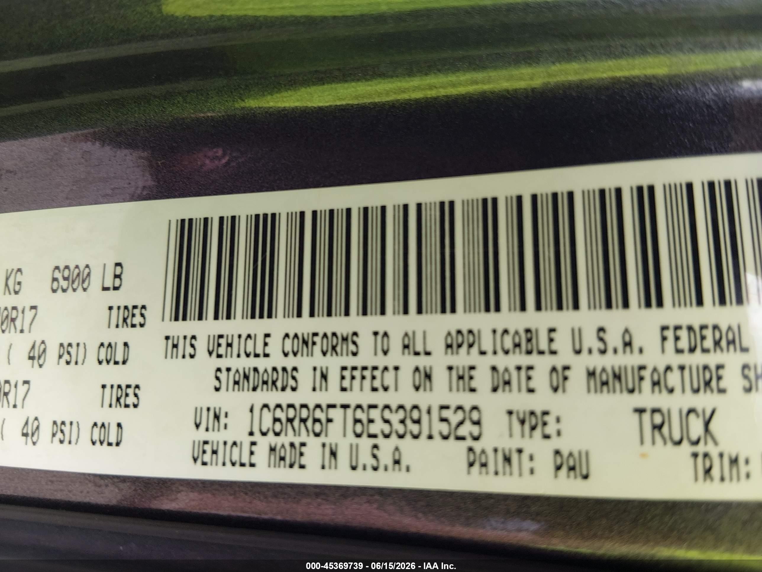 2014 Ram 1500 Tradesman Gray vin: 1C6RR6FT6ES391529