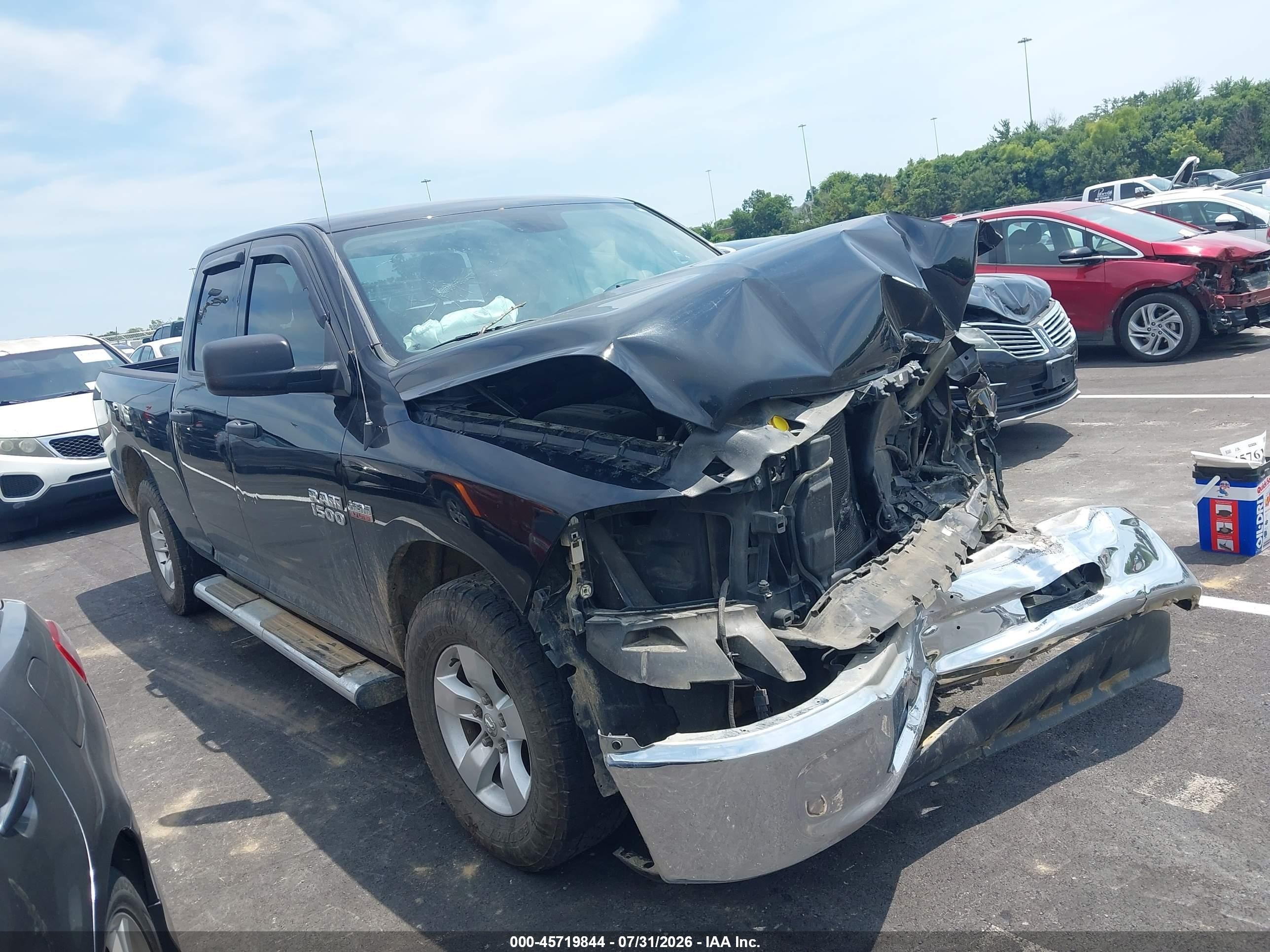 2014 Ram 1500 Tradesman Черный vin: 1C6RR6FT7ES243678