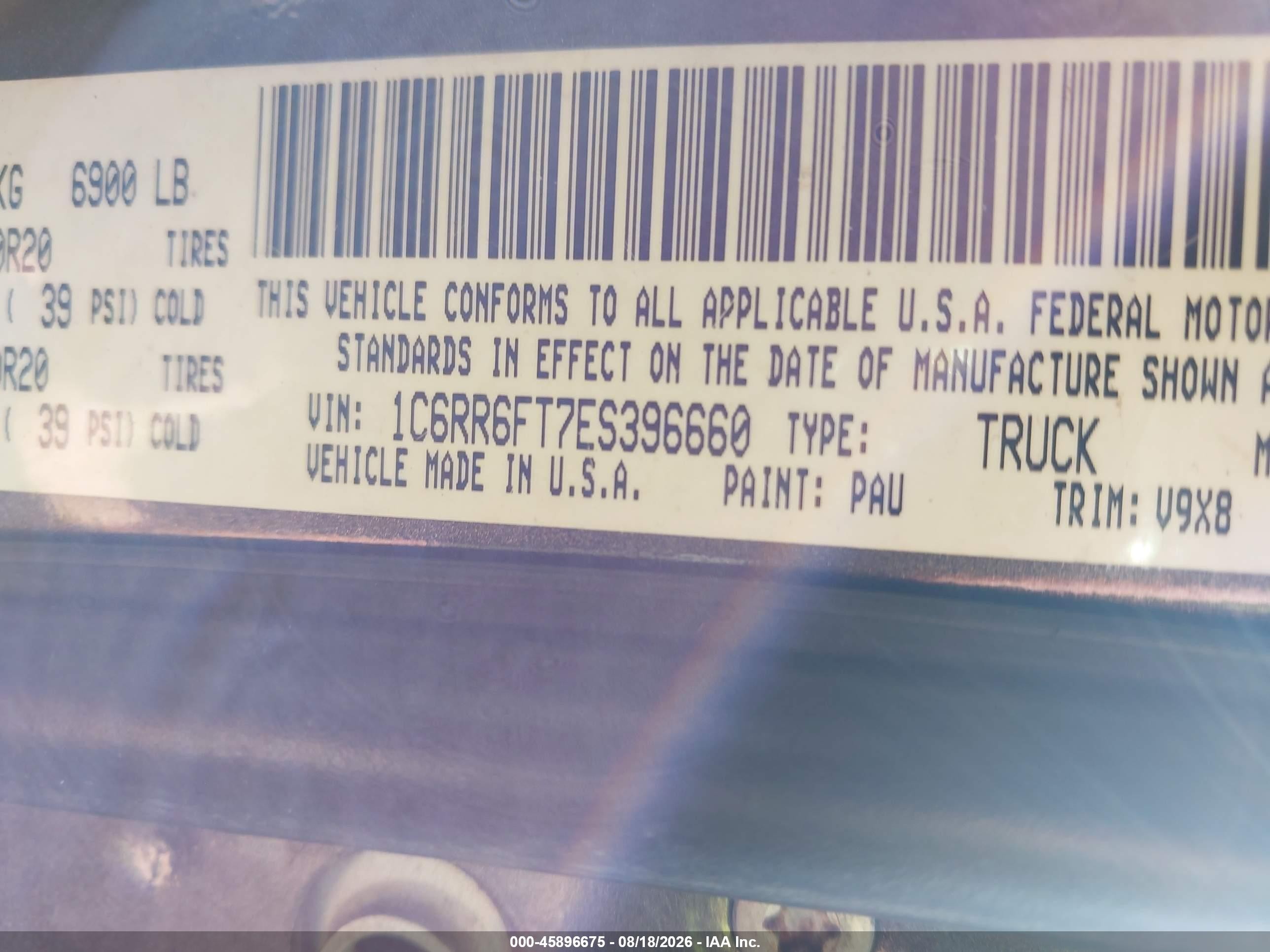 2014 Ram 1500 Express Gray vin: 1C6RR6FT7ES396660