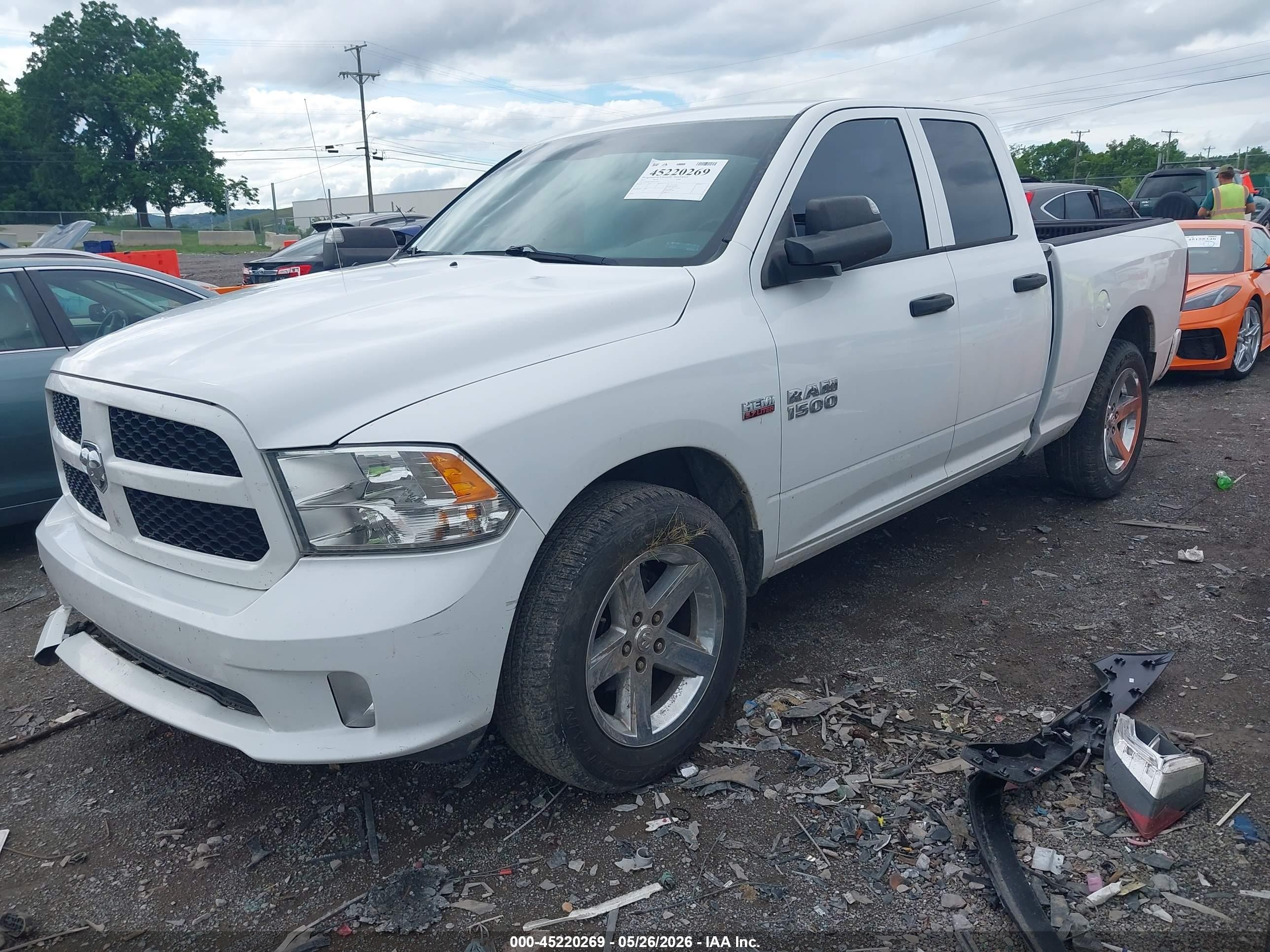 2013 Ram 1500 Express White vin: 1C6RR6FT8DS712484