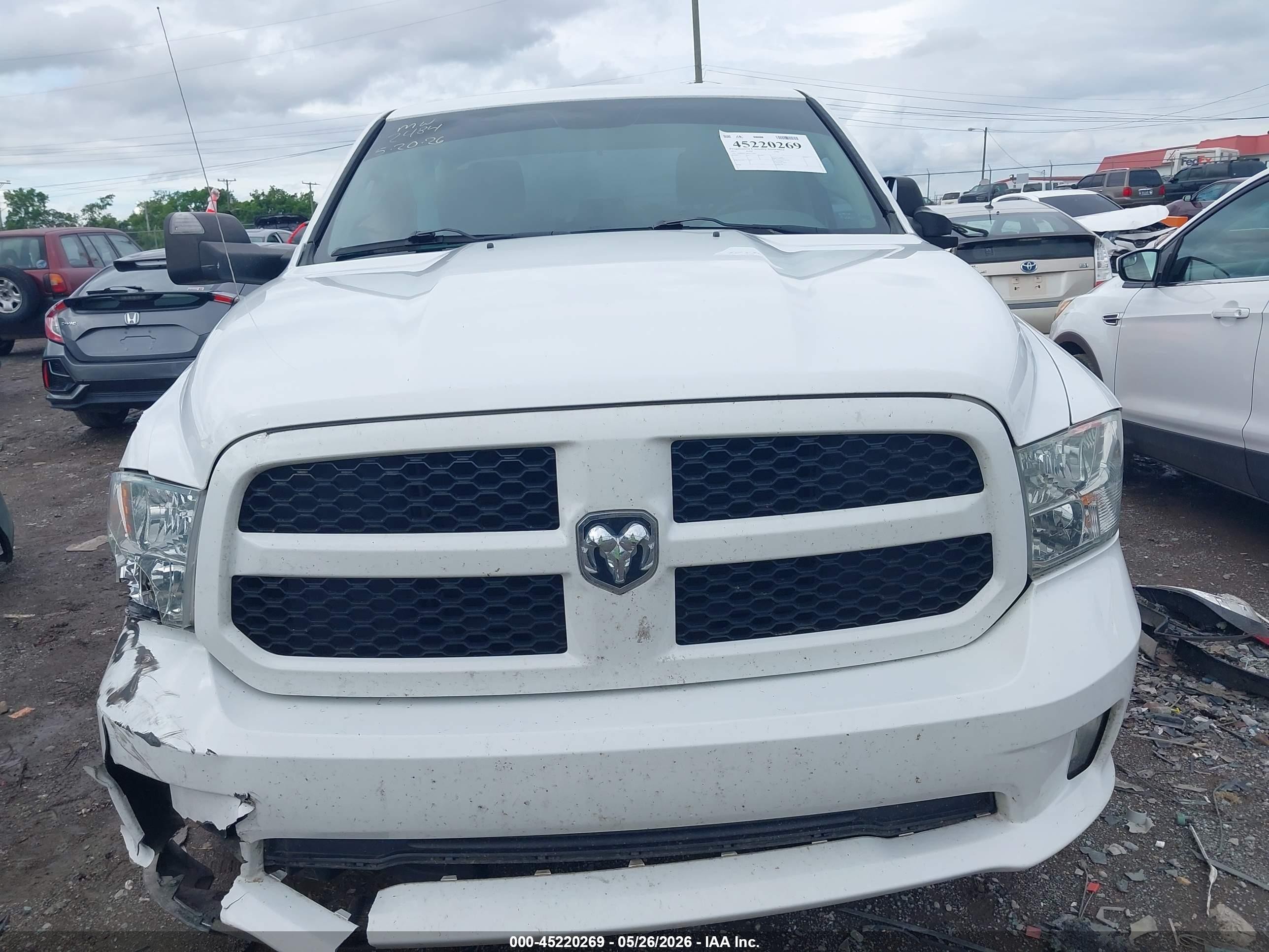 2013 Ram 1500 Express White vin: 1C6RR6FT8DS712484