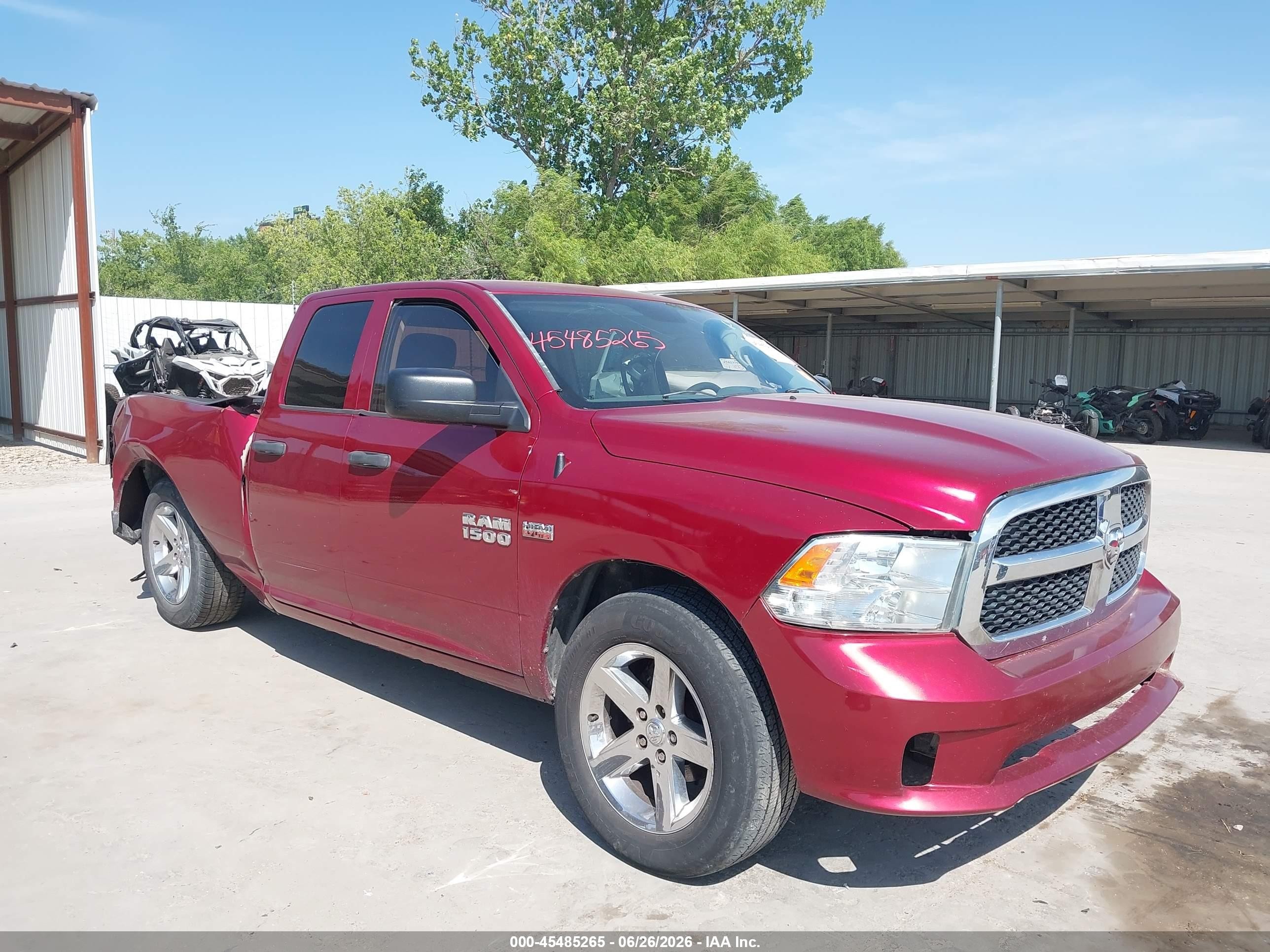 2013 Ram 1500 Express Burgundy vin: 1C6RR6FT9DS550459