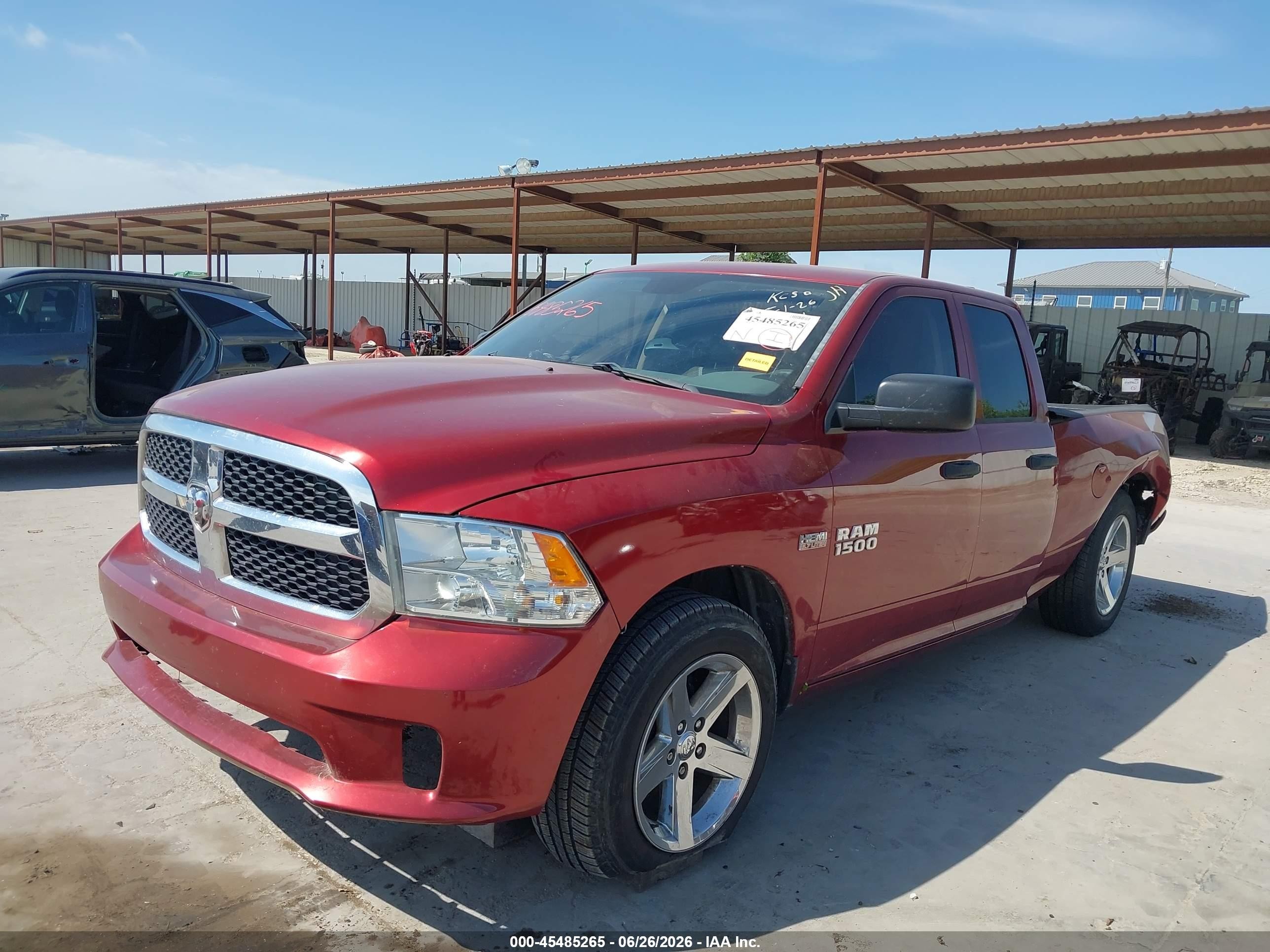 2013 Ram 1500 Express Burgundy vin: 1C6RR6FT9DS550459