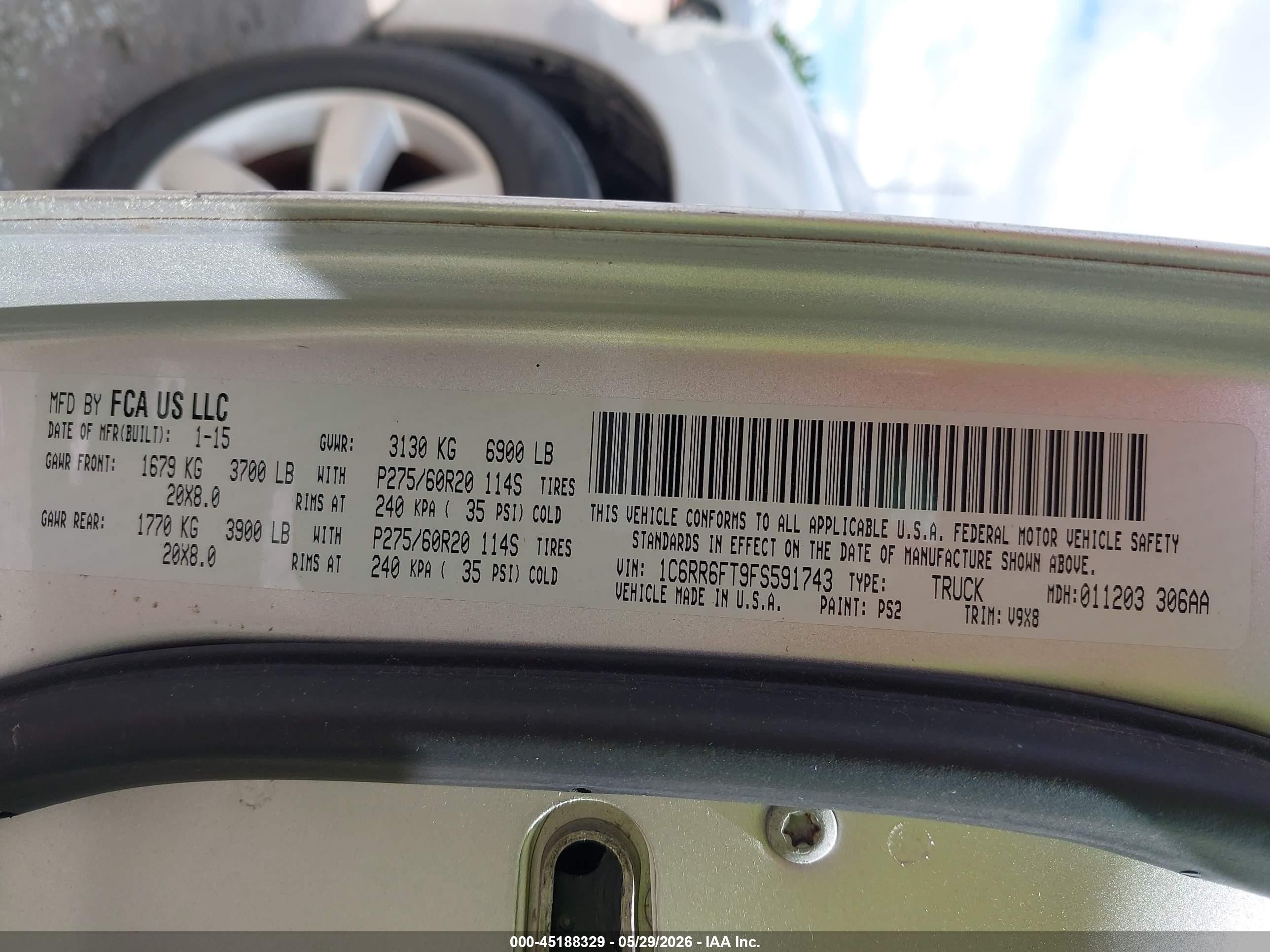 2015 Ram 1500 Express Silver vin: 1C6RR6FT9FS591743