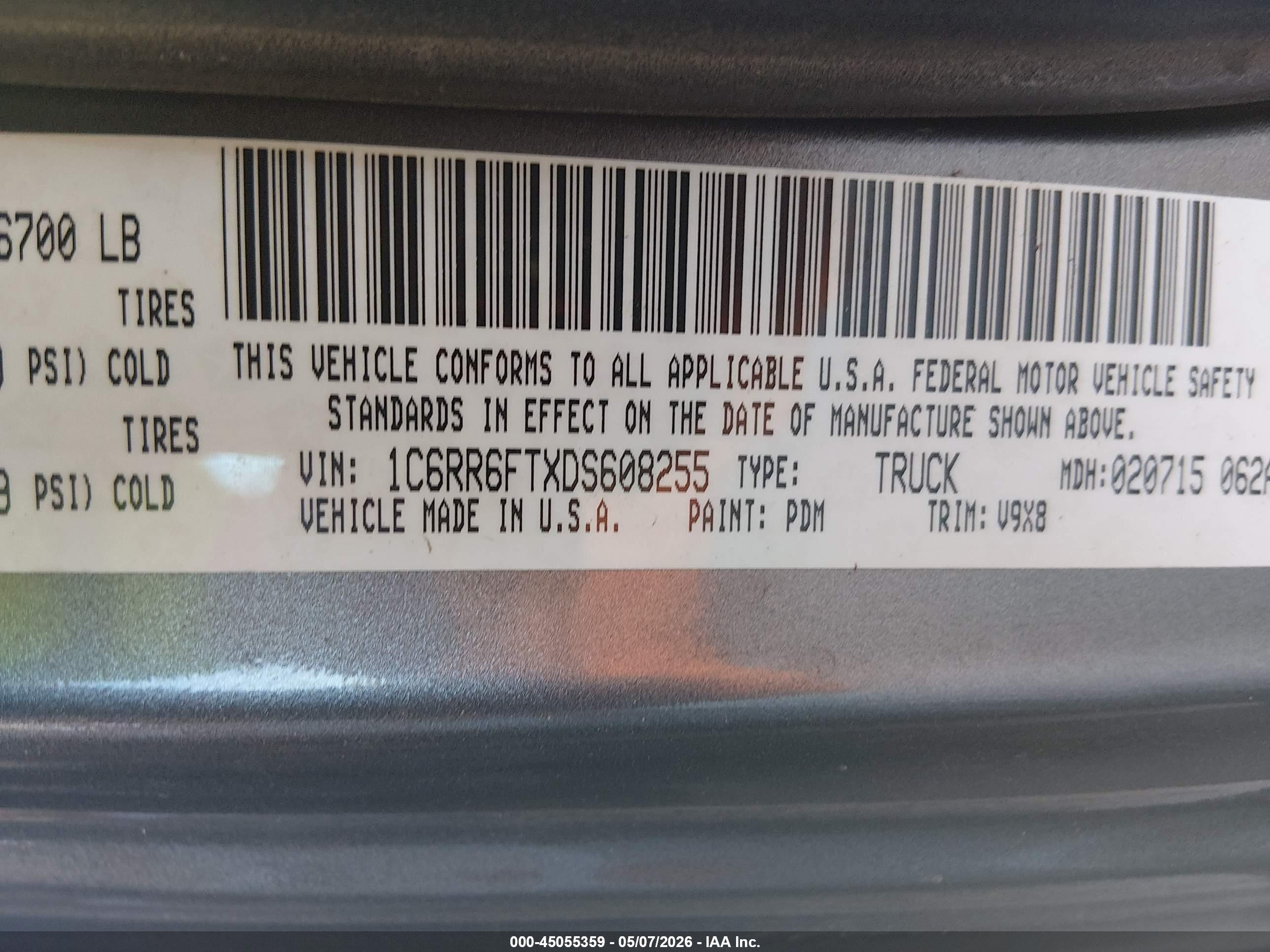 2013 Ram 1500 Express Gray vin: 1C6RR6FTXDS608255