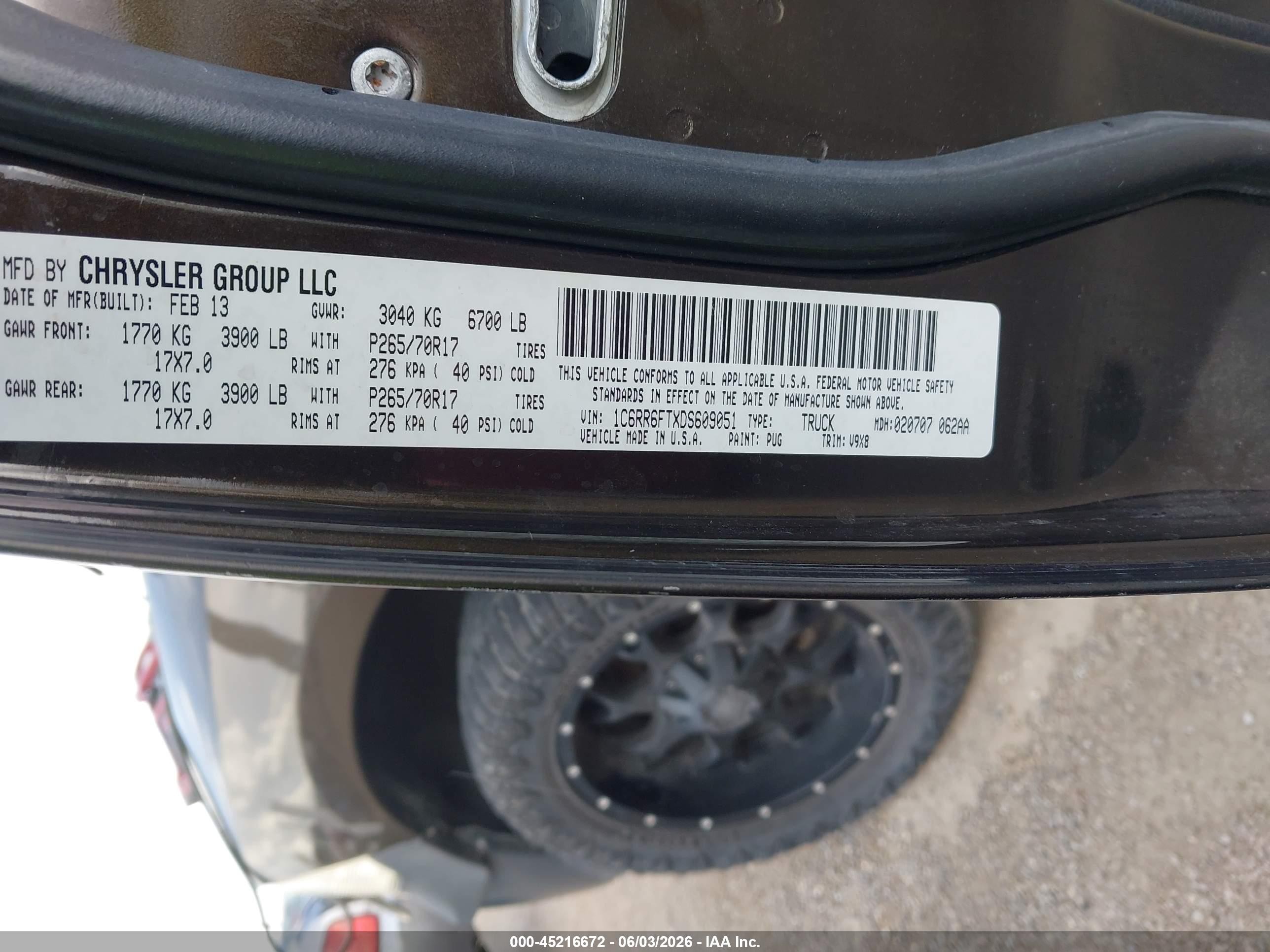 2013 Ram 1500 Tradesman Brown vin: 1C6RR6FTXDS609051