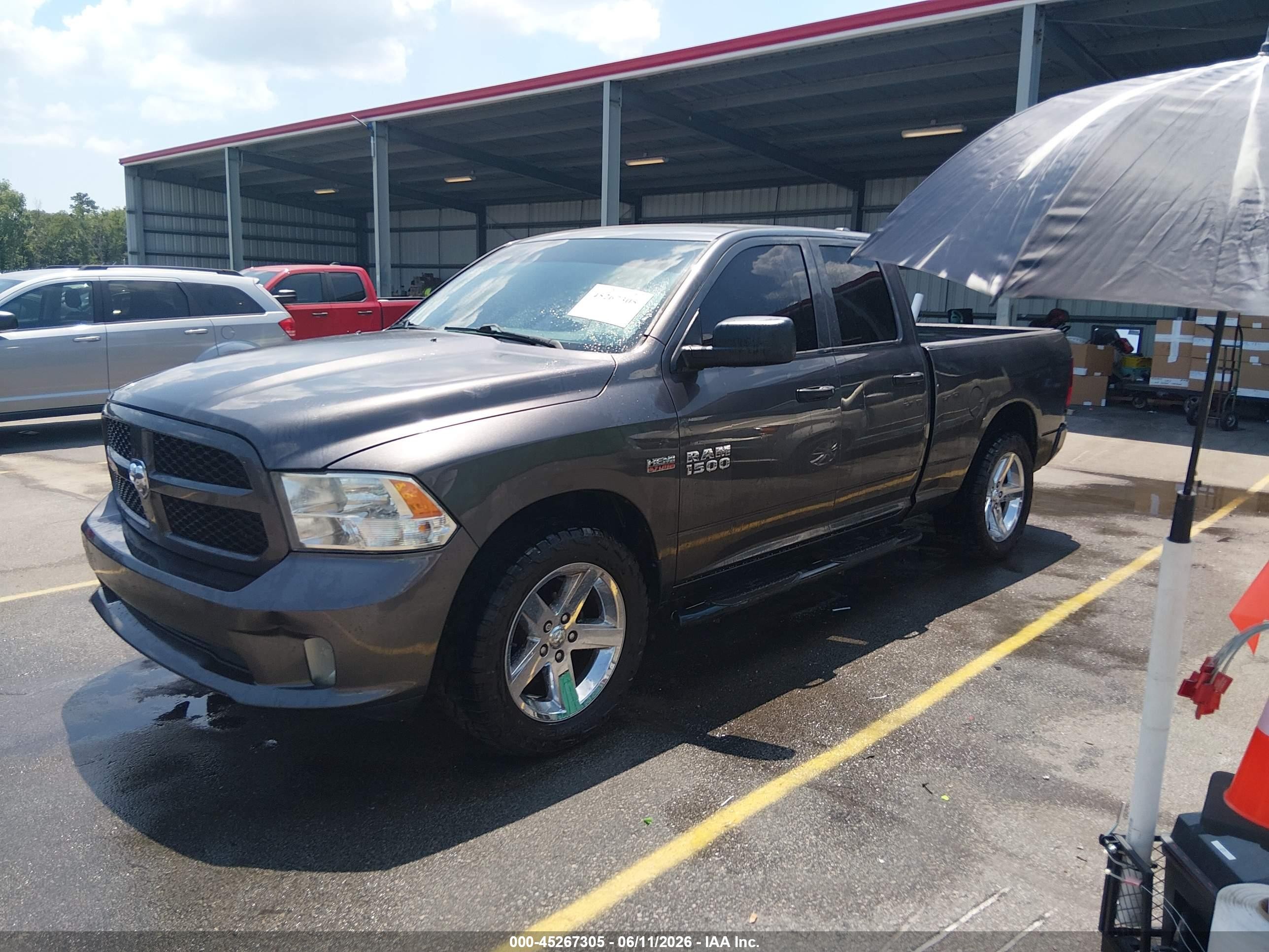 2014 Ram 1500 Express Gray vin: 1C6RR6FTXES455989