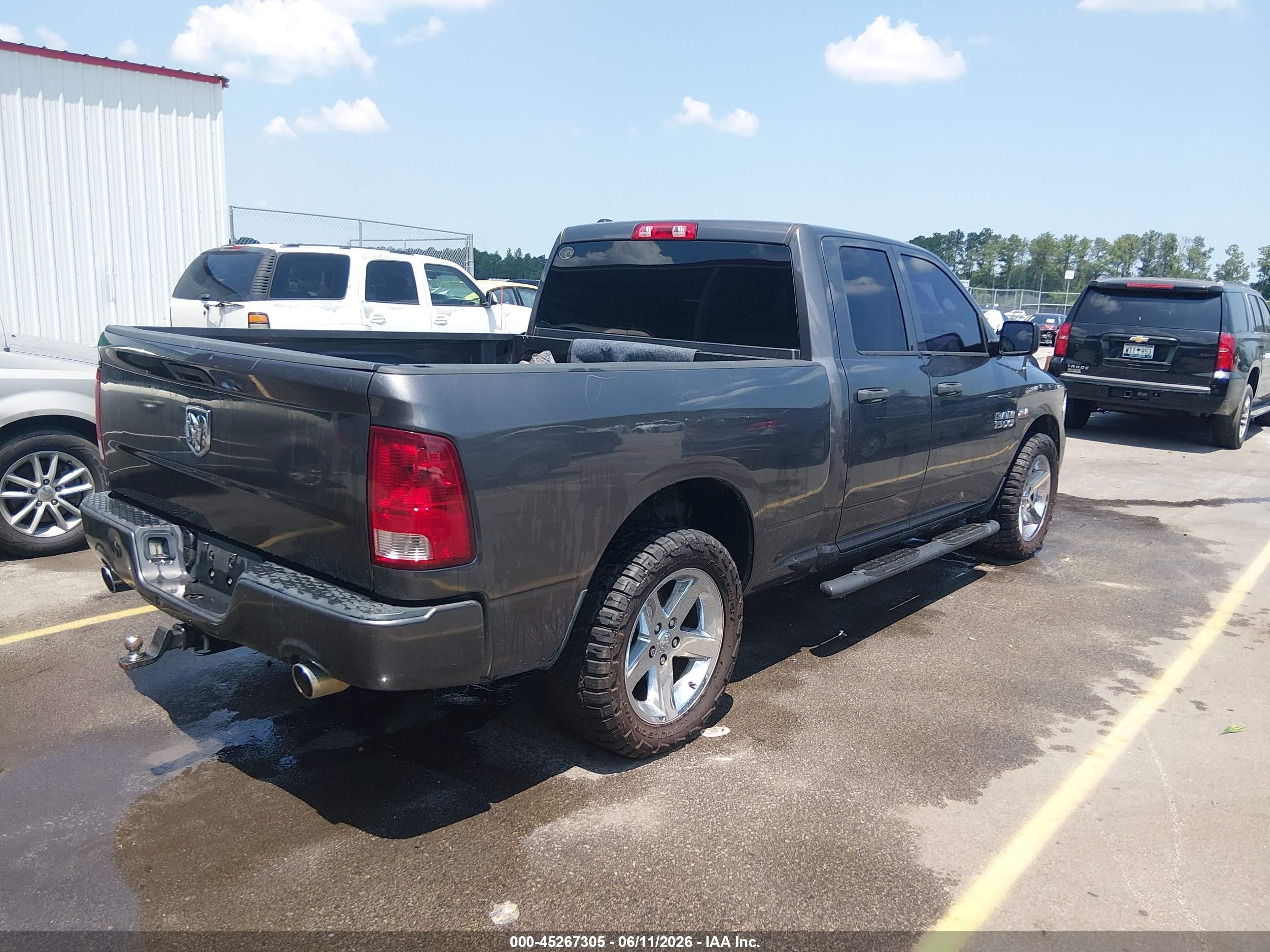 2014 Ram 1500 Express Gray vin: 1C6RR6FTXES455989