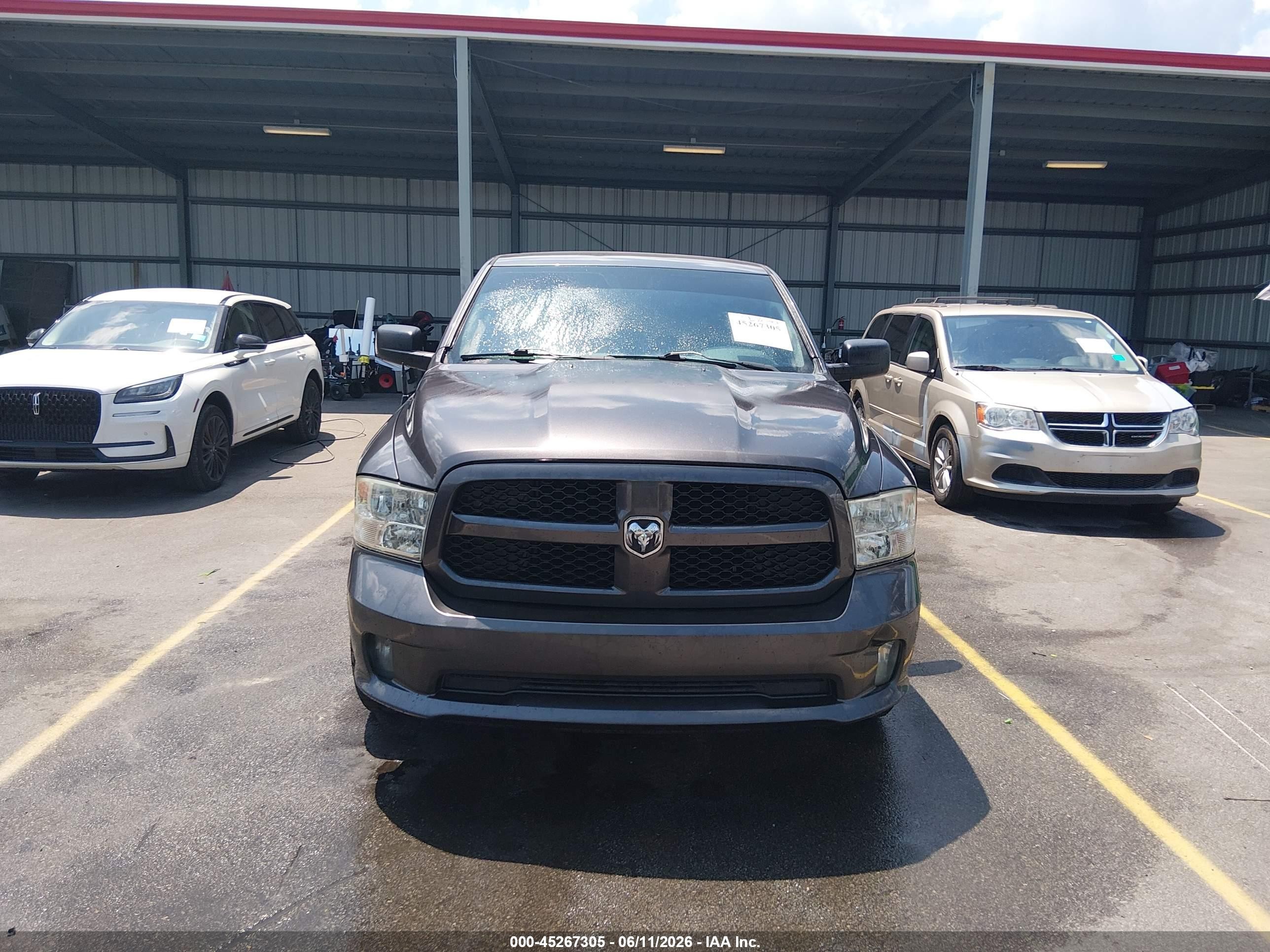 2014 Ram 1500 Express Gray vin: 1C6RR6FTXES455989