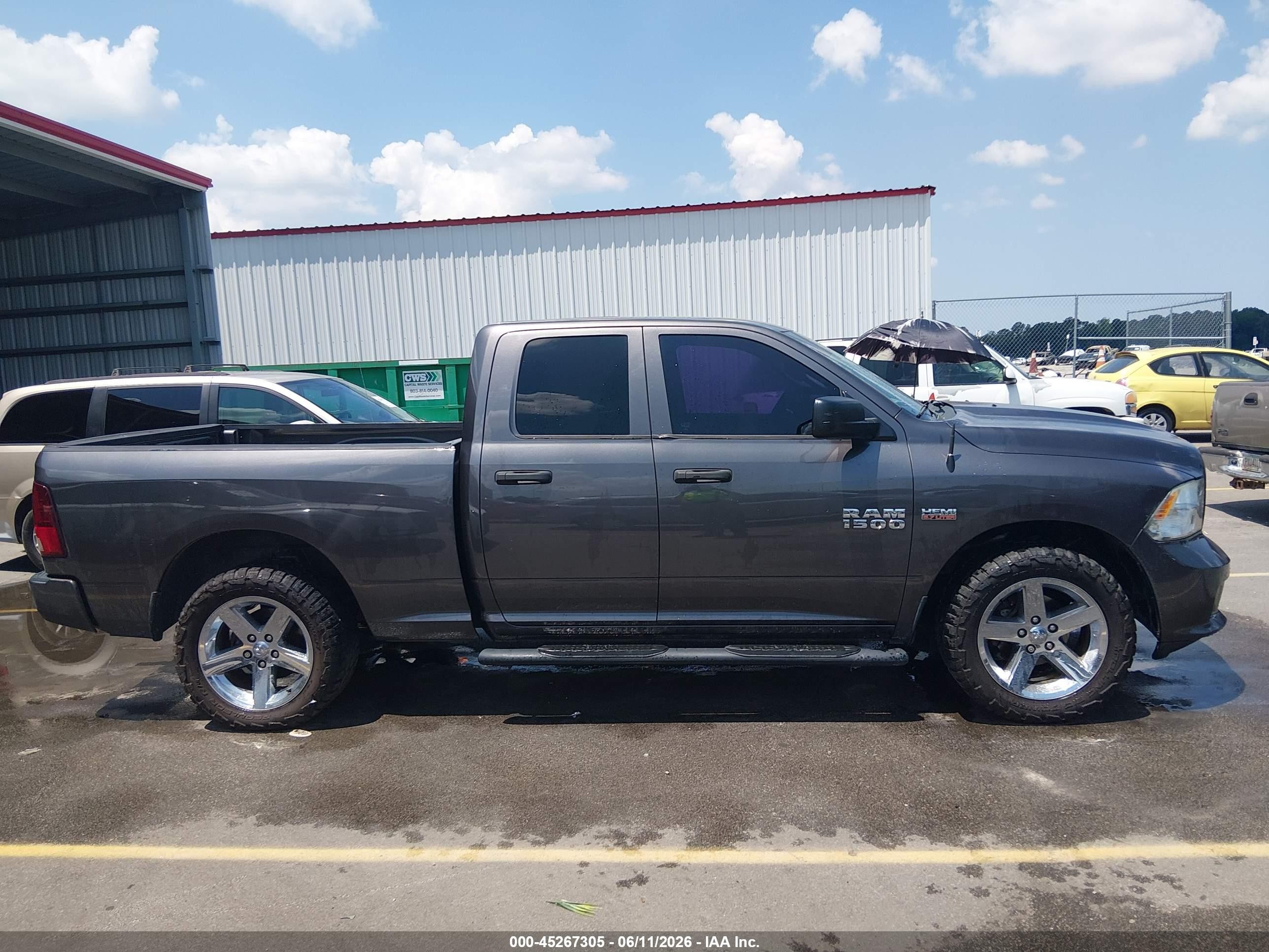 2014 Ram 1500 Express Gray vin: 1C6RR6FTXES455989